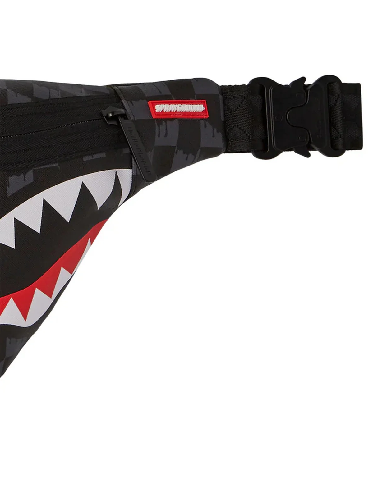 SPRAYGROUND Marsupio Uomo DRIP CHECK SHARK CROSSBODY SAVVY 910B6573NSZ Nero - Image 2