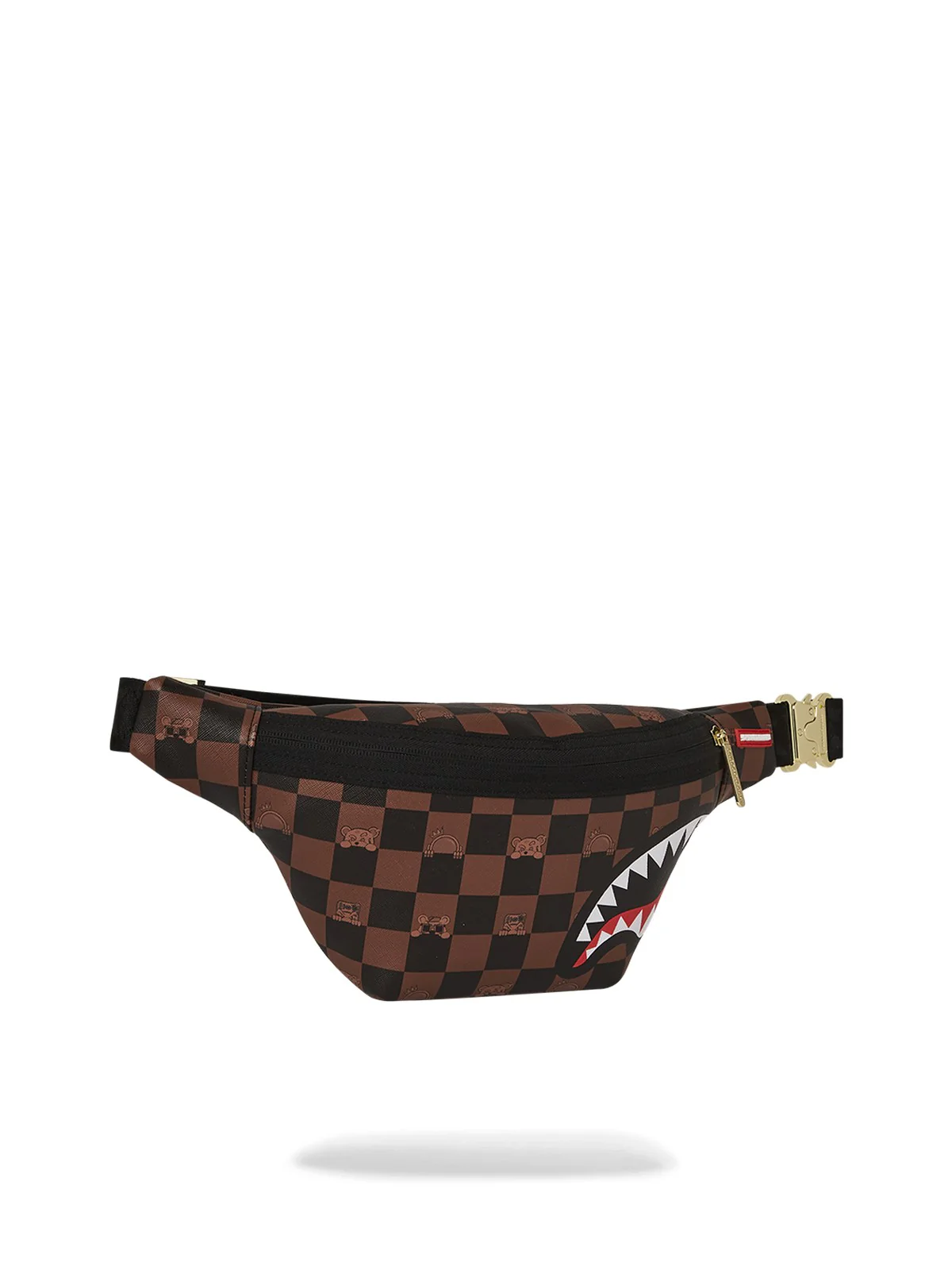SPRAYGROUND Marsupio Uomo PEEKING CHARACTER CHECK CROSSBODY 910B7512NSZ Marrone - Image 2