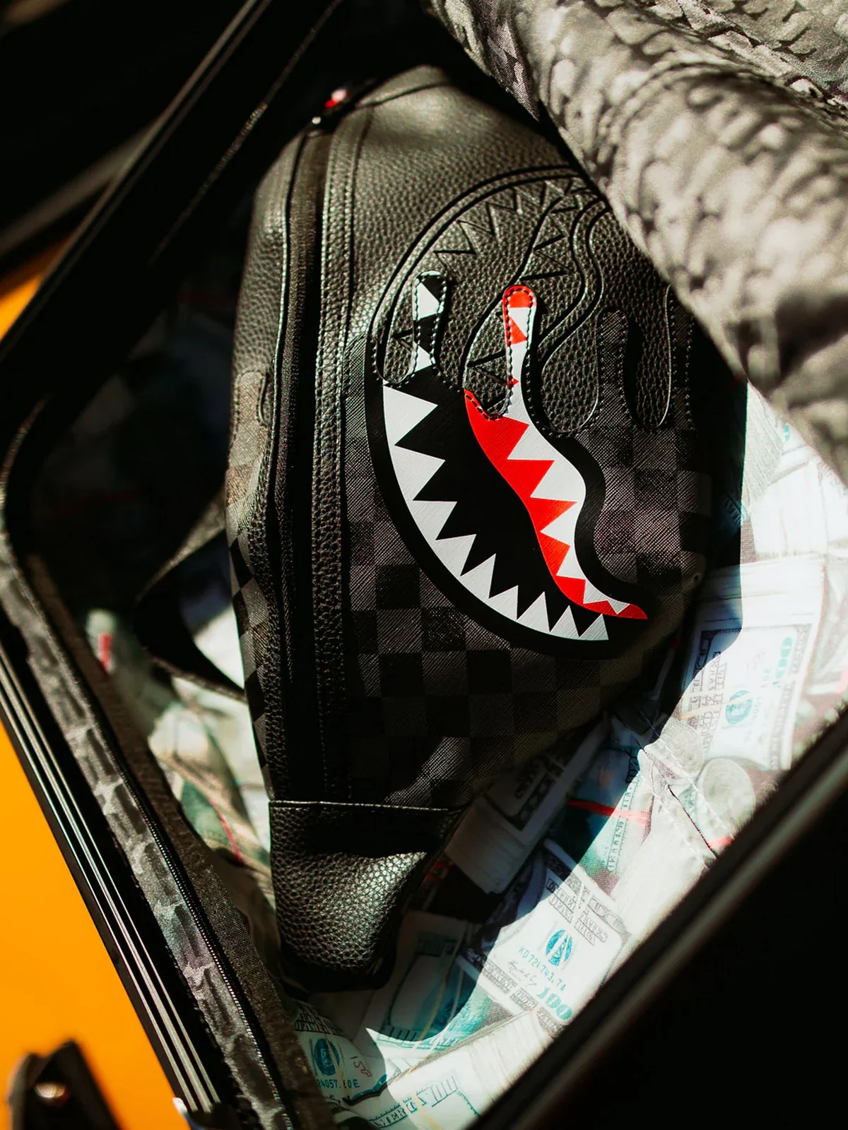 SPRAYGROUND Marsupio Uomo UNFINISHED SHARK CROSSBODY 910B7484NSZ Grigio - Image 4