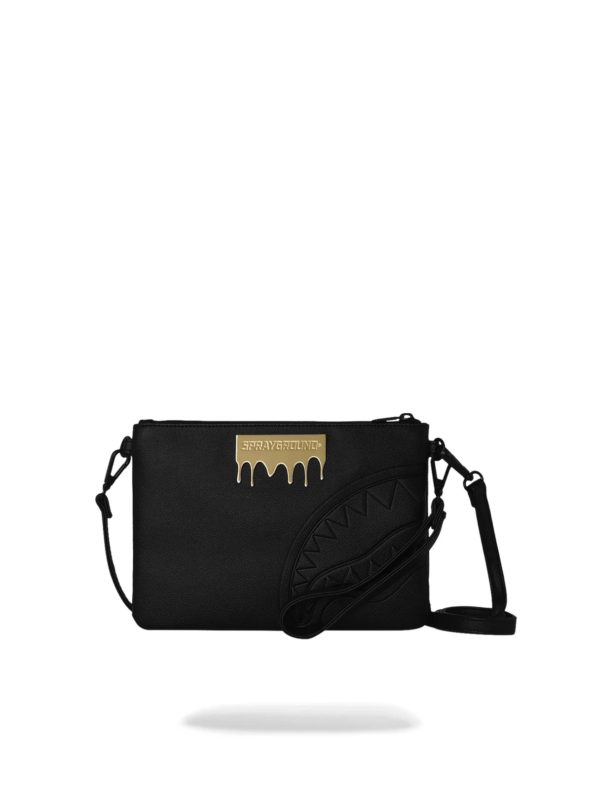 SPRAYGROUND Pochette Unisex adulto GOLD BRICK LUX CROSSBODY POUCHETTE 910B9044NSZ Nero