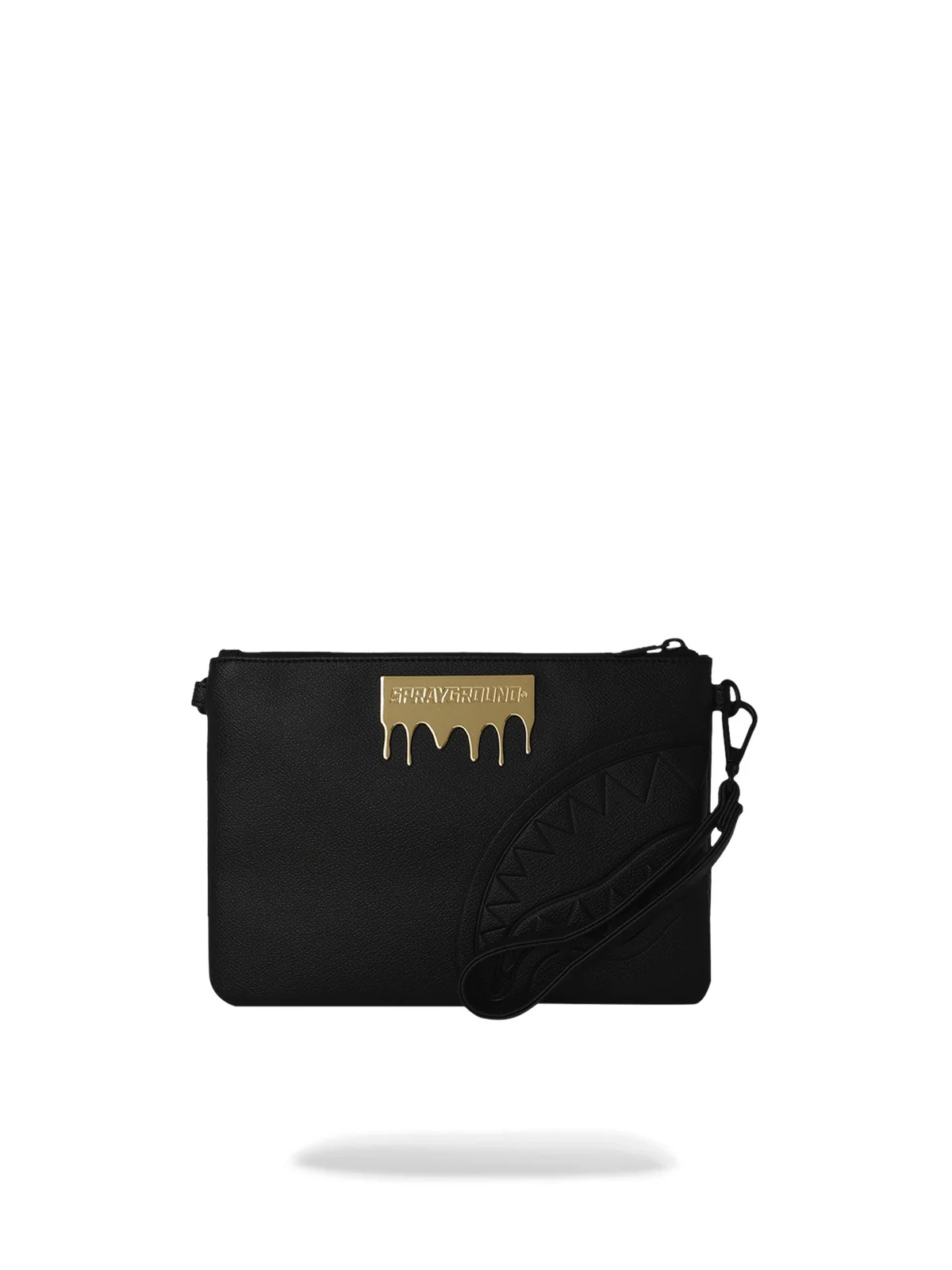 SPRAYGROUND Pochette Unisex adulto GOLD BRICK LUX CROSSBODY POUCHETTE 910B9044NSZ Nero - Image 3