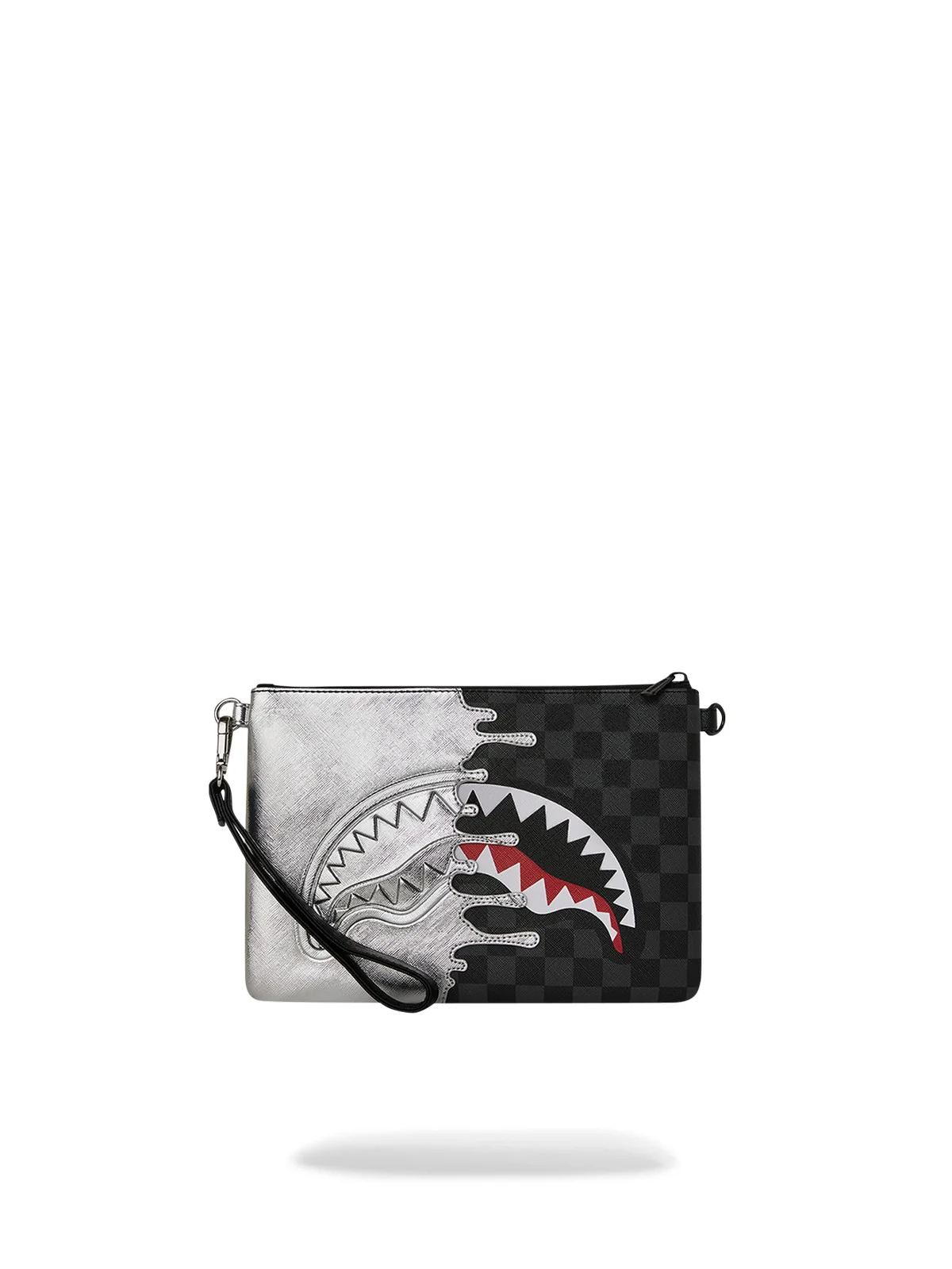 SPRAYGROUND Pochette Unisex adulto SILVER SIDE DRIP BLACK CHECK CROSSBODY POUCHETTE 910B8929NSZ Nero - Image 3