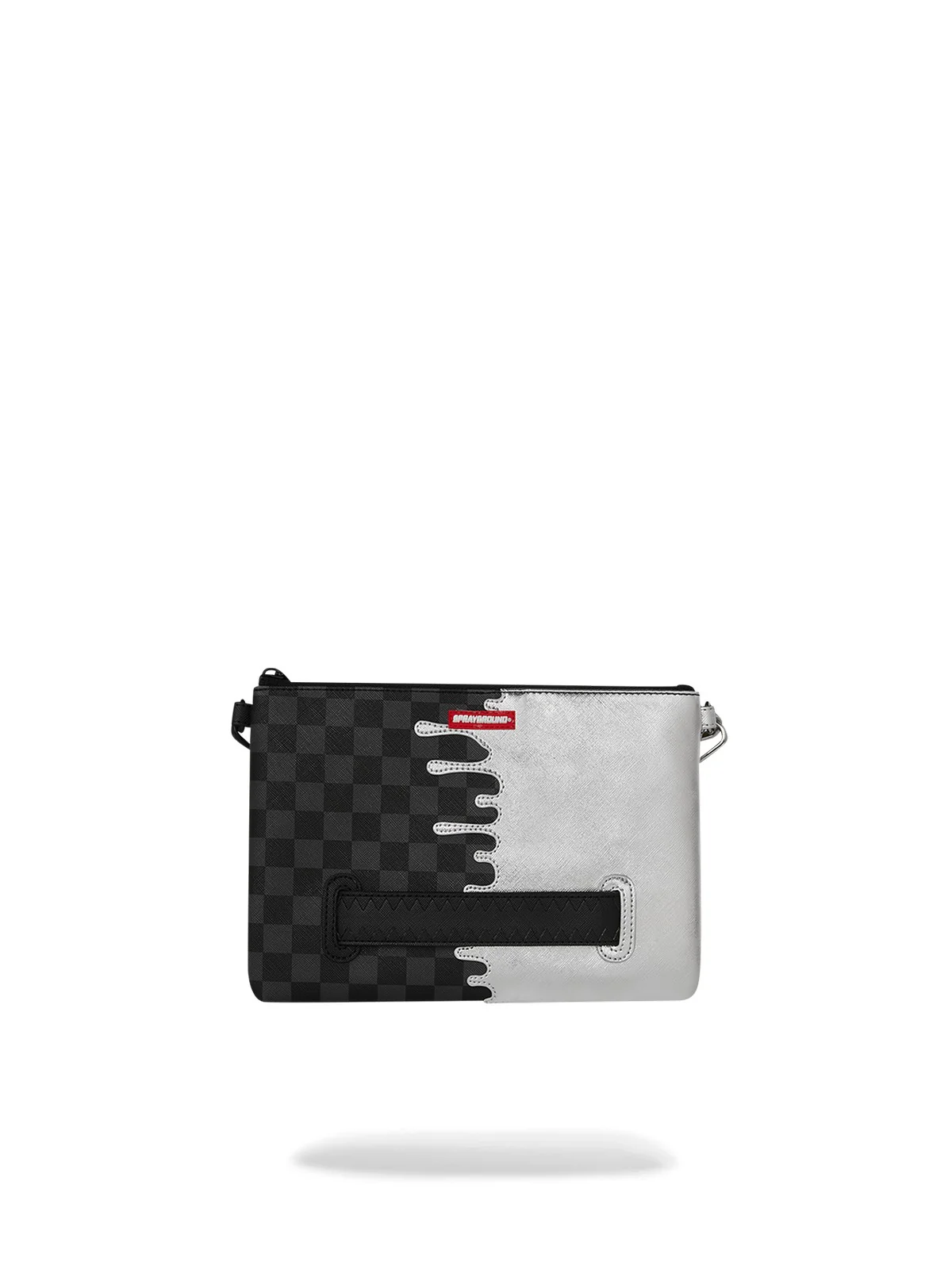 SPRAYGROUND Pochette Unisex adulto SILVER SIDE DRIP BLACK CHECK CROSSBODY POUCHETTE 910B8929NSZ Nero - Image 4