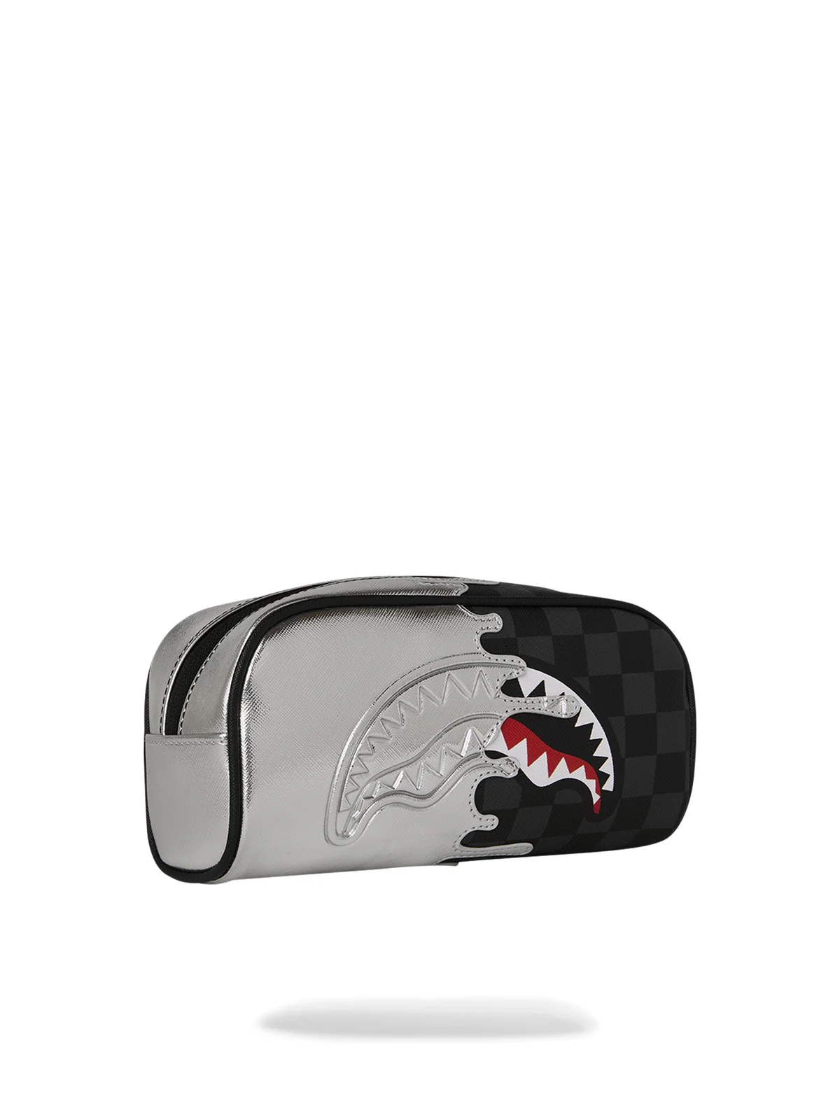 SPRAYGROUND Pochette Unisex adulto SILVER SIDE DRIP BLACK CHECK PENCIL POUCH 910B8927NSZ Nero - Image 2