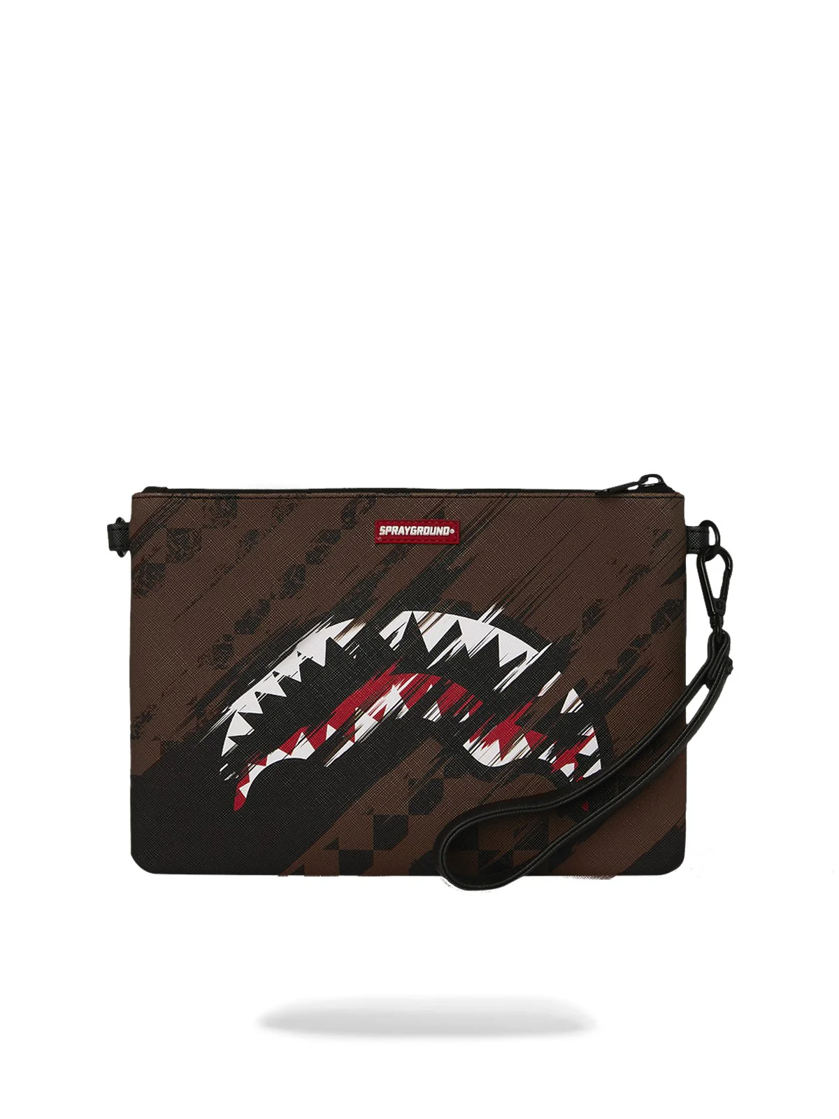 SPRAYGROUND Pochette Unisex adulto SMEARED GRUNGE CROSSBODY POUCHETTE 910B8969NSZ Marrone - Image 3