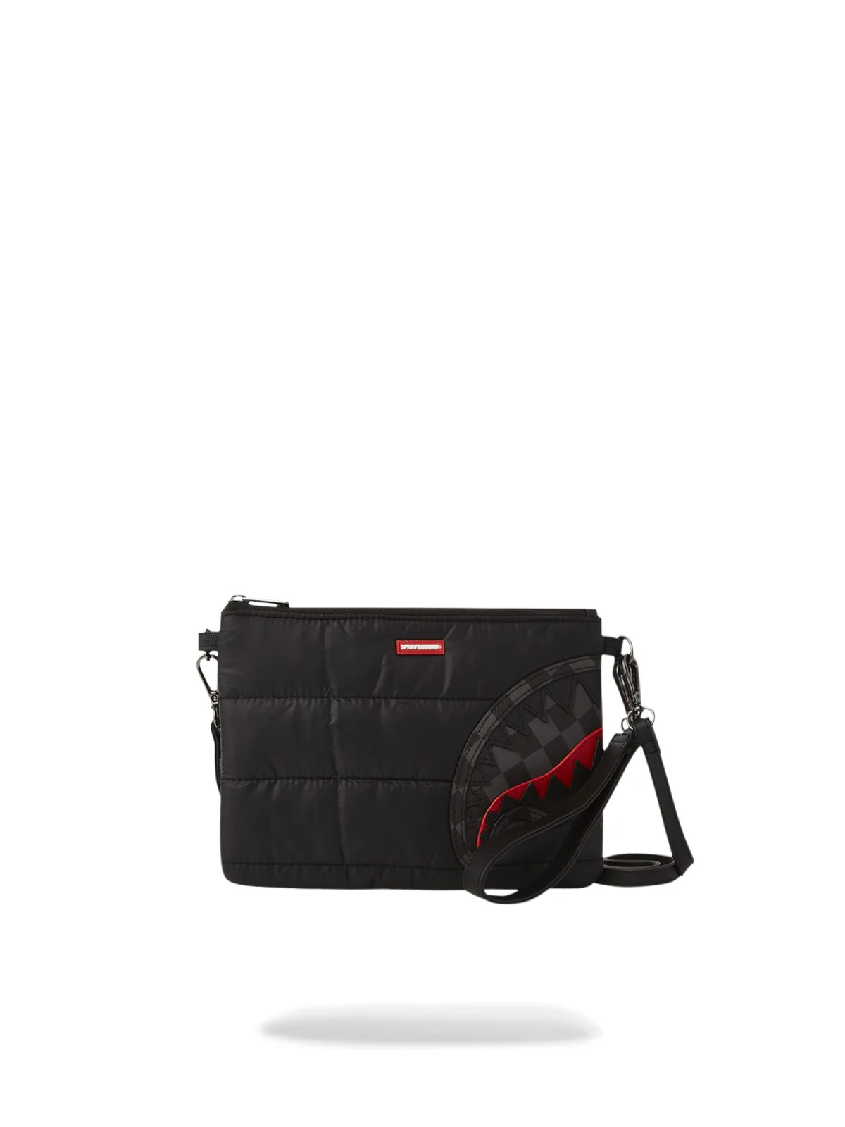 SPRAYGROUND Pochette Uomo BLACK PUFFER GREY CHECK POUCHETTE 910B6858NSZ Nero - Image 2
