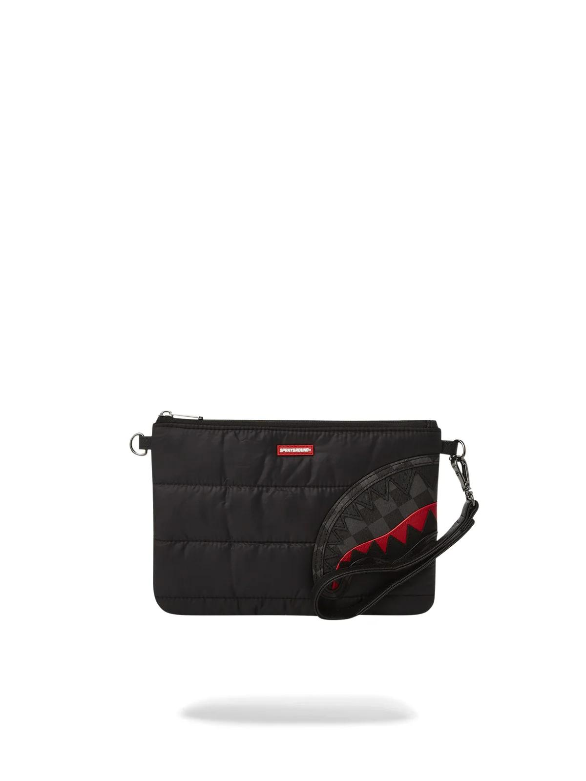SPRAYGROUND Pochette Uomo BLACK PUFFER GREY CHECK POUCHETTE 910B6858NSZ Nero - Image 4