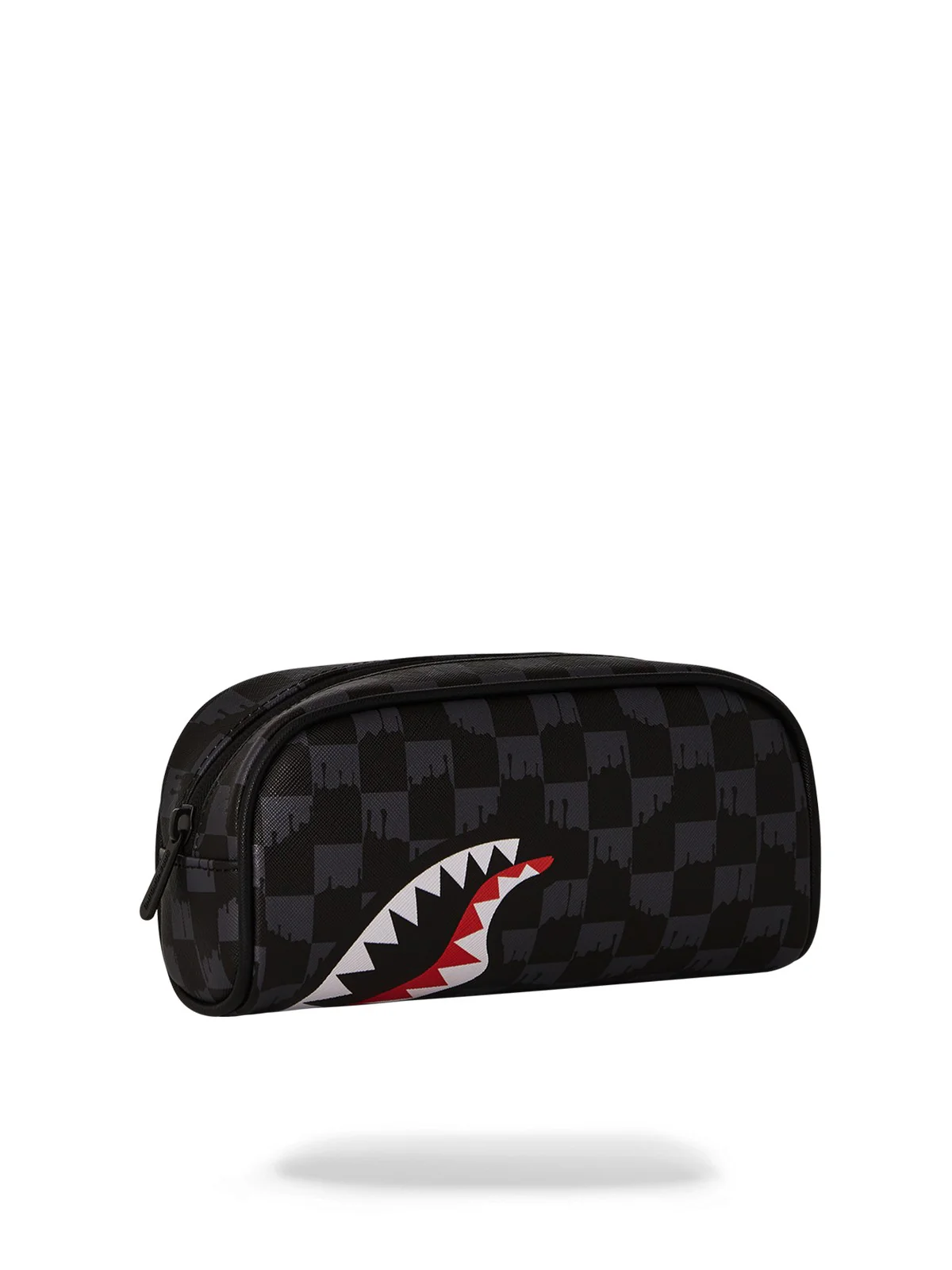 SPRAYGROUND Pochette Uomo DRIP CHECK SHARK PENCIL POUCH 910B6574NSZ Grigio - Image 2