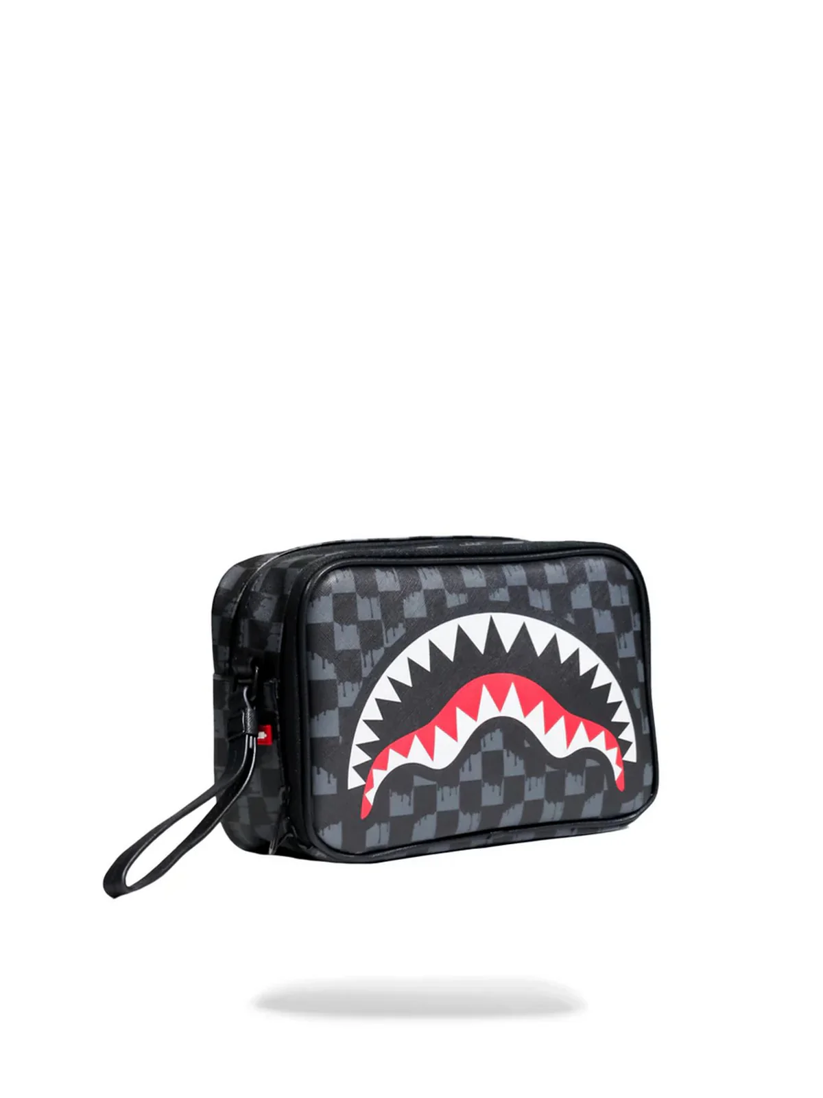 SPRAYGROUND Pochette Uomo DRIP CHECK SHARK TOILETRY BRICK 910B6570NSZ Grigio - Image 3
