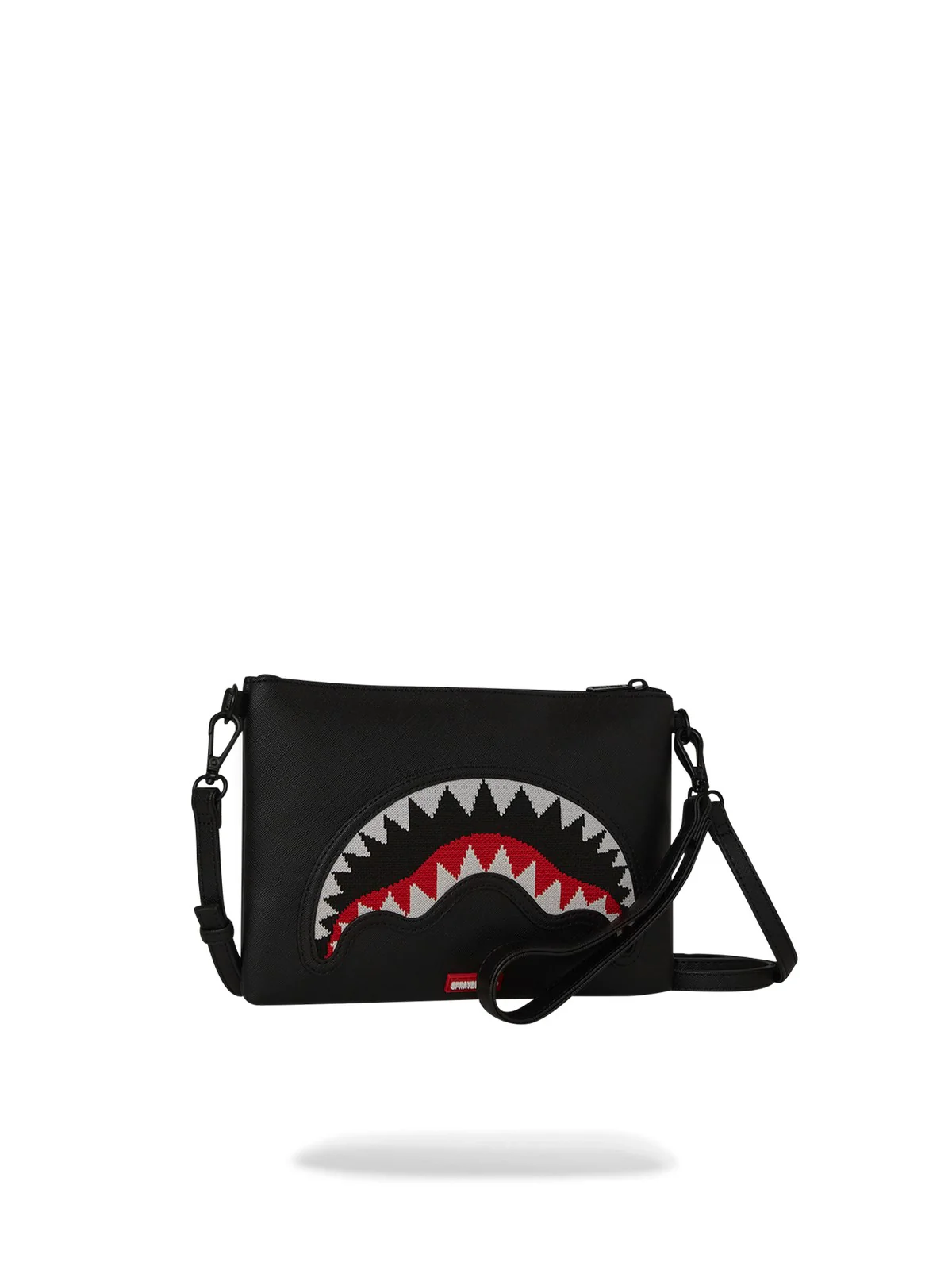 SPRAYGROUND Pochette Uomo FLY KNIT MOUTH CROSSOVER CLUTCH 910B8028NSZ Nero - Image 2