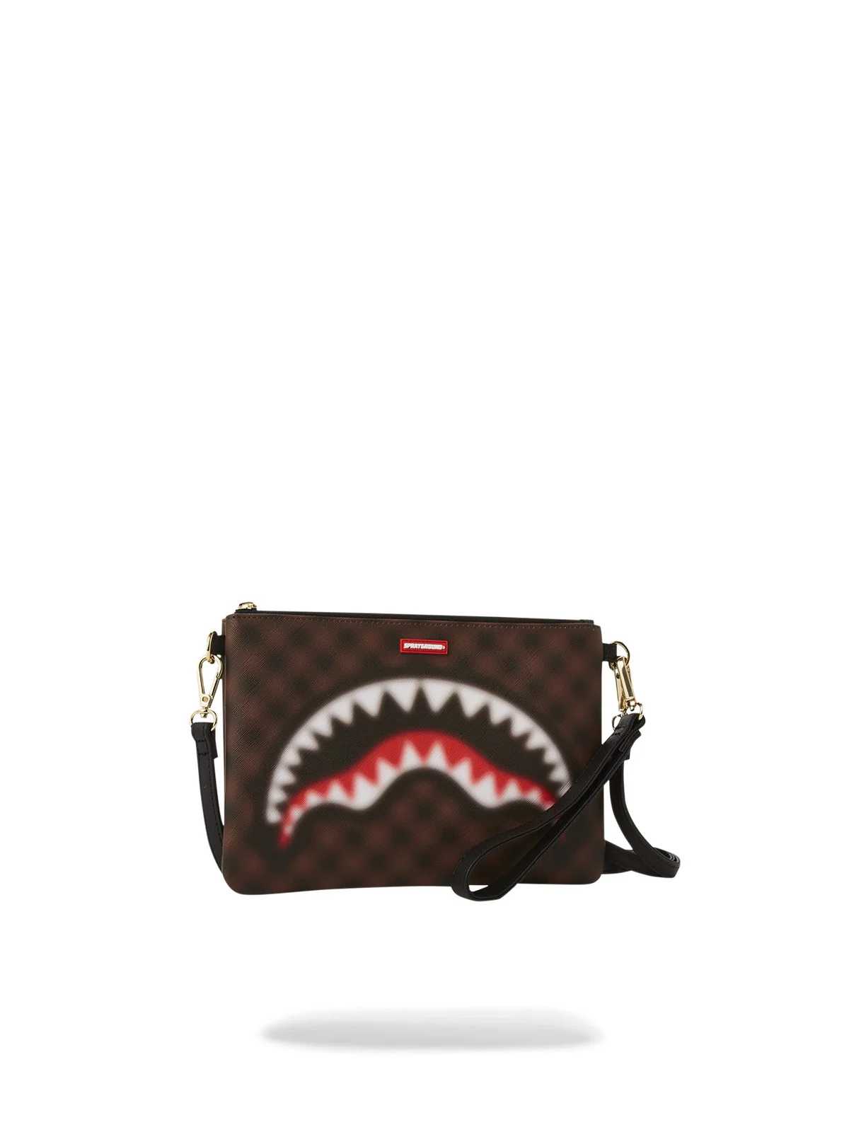 SPRAYGROUND Pochette Uomo SHARKS IN PARIS BLUR POUCHETTE 910B6847NSZ Marrone - Image 2