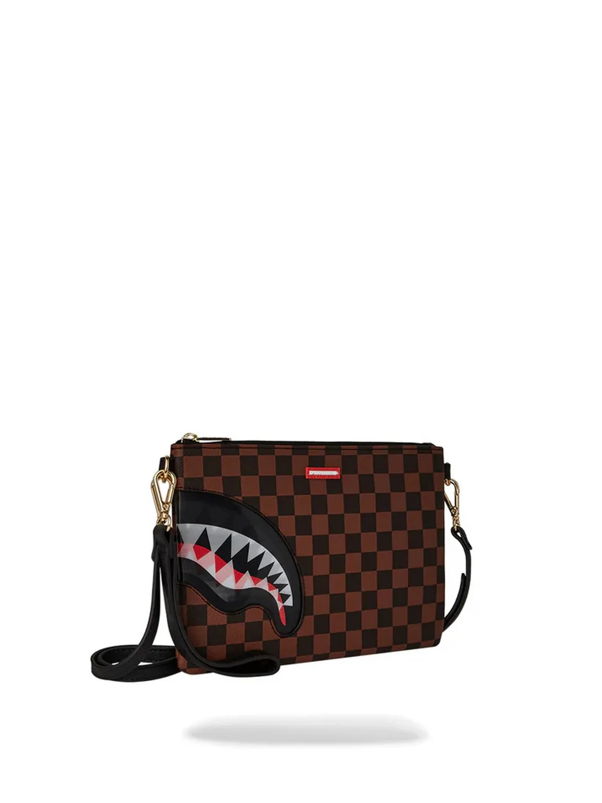 SPRAYGROUND Pochette Uomo SIP LENTICULAR CHOMP CROSS CLUTCH STRAP 910B6524NSZ Marrone - Image 4