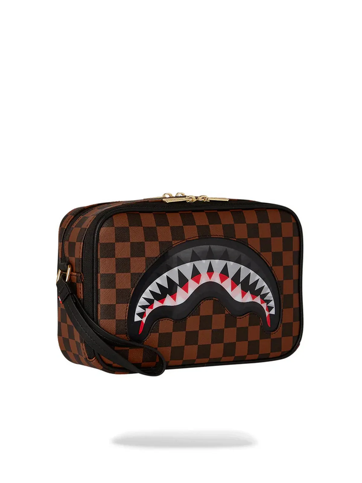 SPRAYGROUND Pochette Uomo SIP LENTICULAR CHOMP TOILETRY BRICK 910B6525NSZ Marrone - Image 4