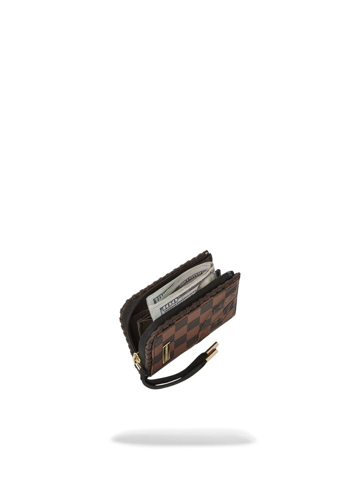 SPRAYGROUND Portafoglio Uomo CORE EMBOSS CHECK WALLET 910W6836NSZ Marrone - Image 4