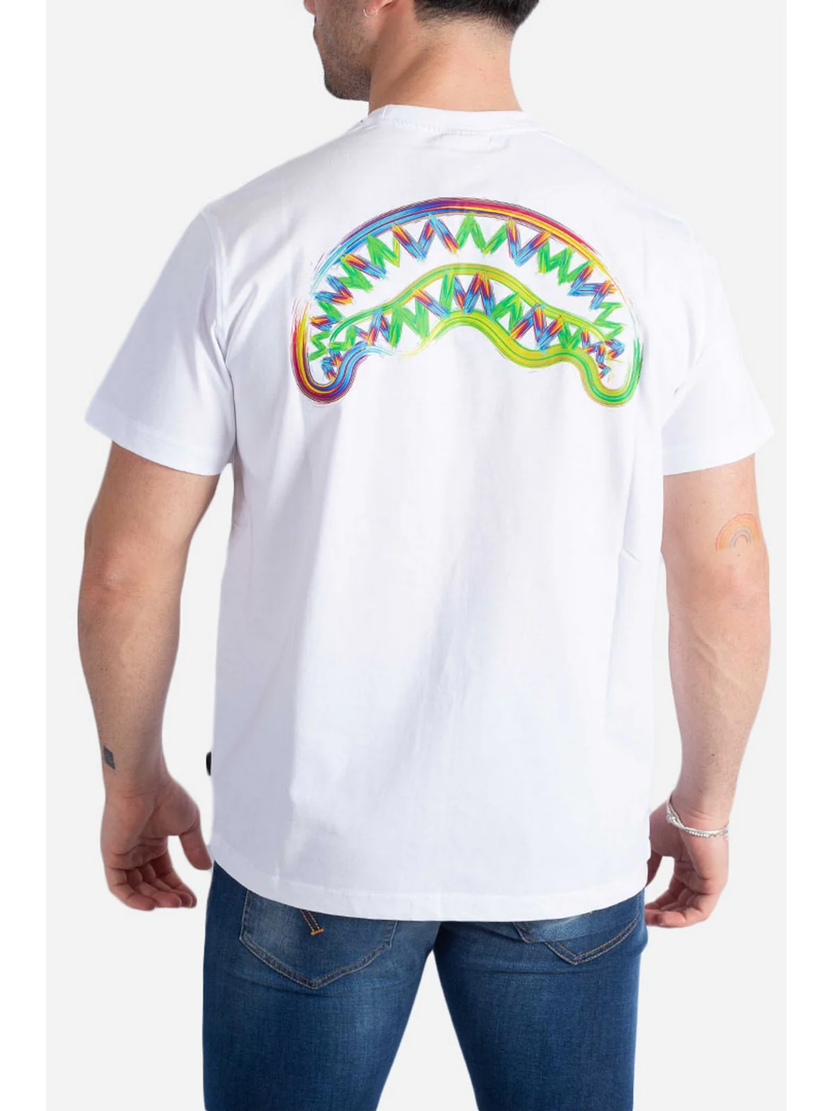 SPRAYGROUND T-Shirt e Polo Uomo  SP482WHT Bianco - Image 3