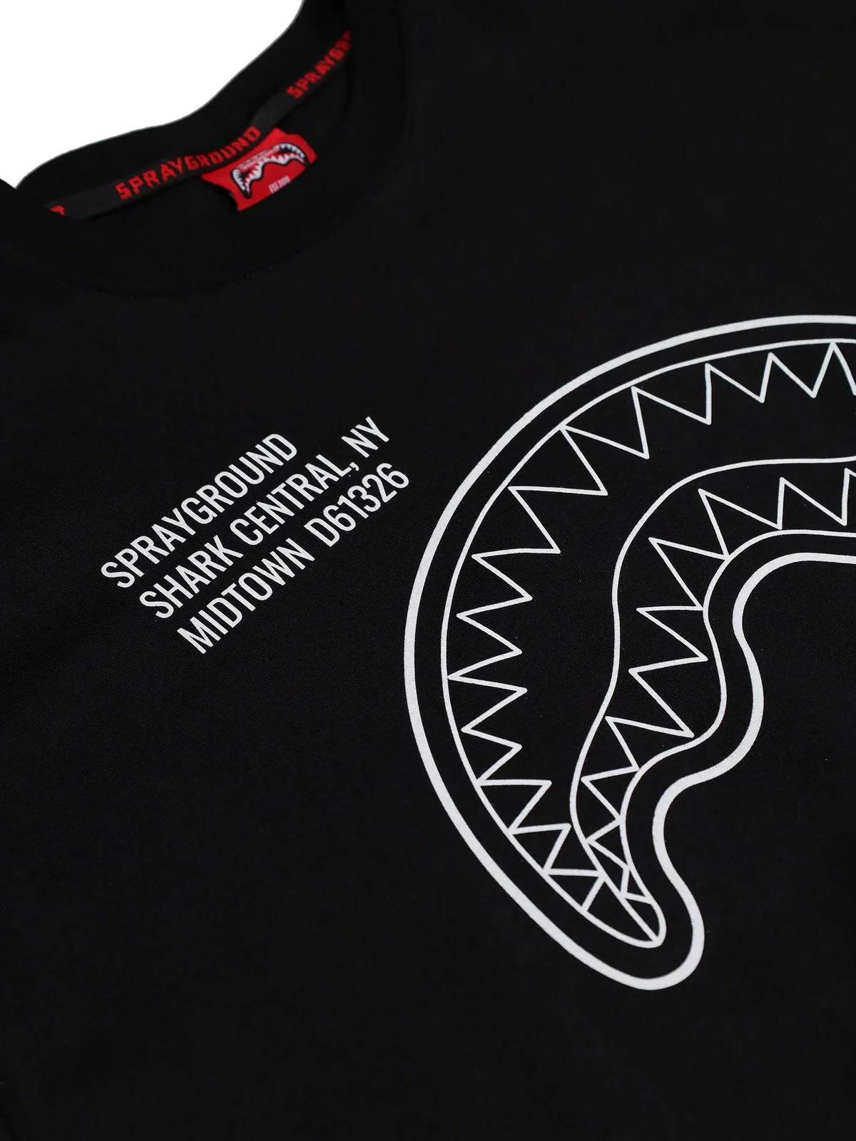 SPRAYGROUND T-shirt Uomo SHARK CENTRAL NEW REGULAR T-SHIRT SP831BLK BLACK - Image 3