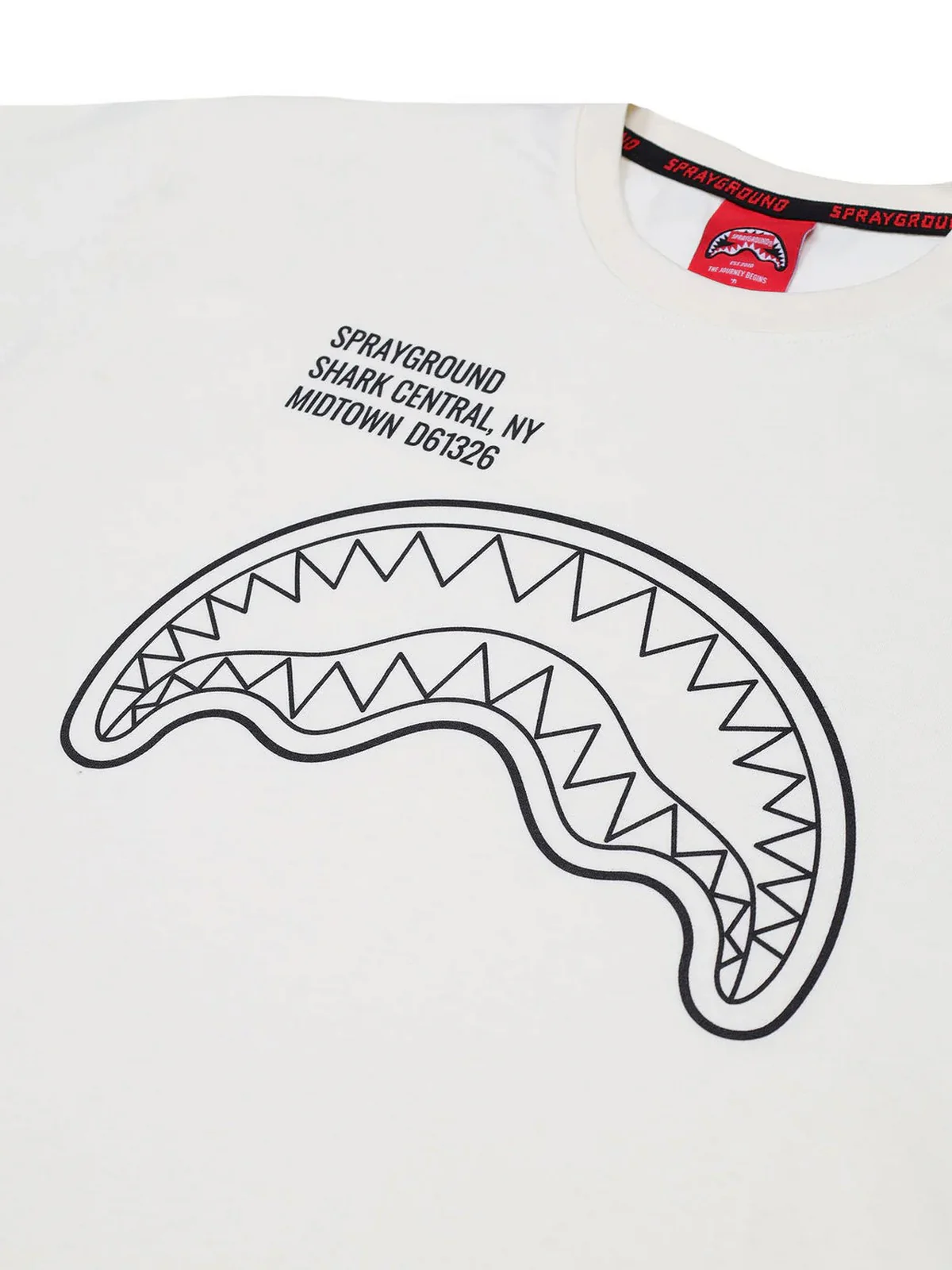 SPRAYGROUND T-shirt Uomo SHARK CENTRAL NEW REGULAR T-SHIRT SP831IVO IVORY - Image 3
