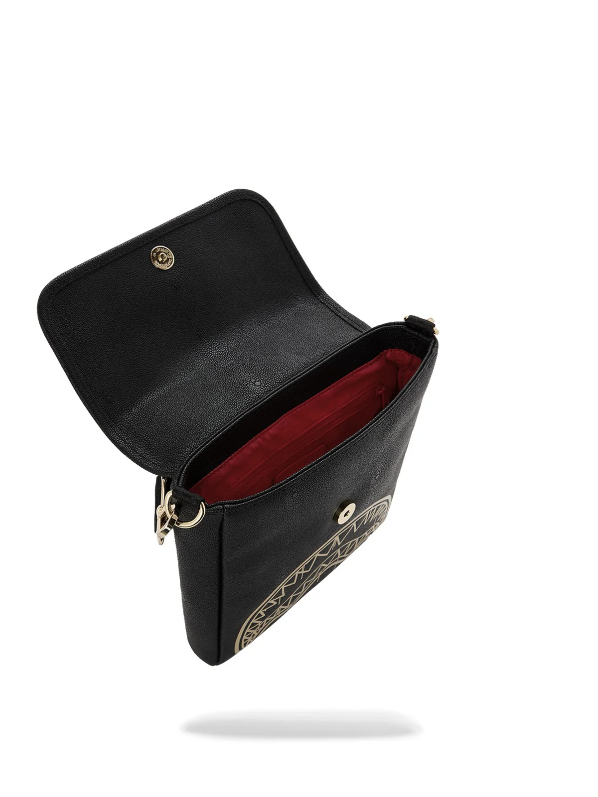 SPRAYGROUND Tracolla Unisex adulto THAT GOLD DRAP MESSENGER SLING 910B8975NSZ Nero - Image 4