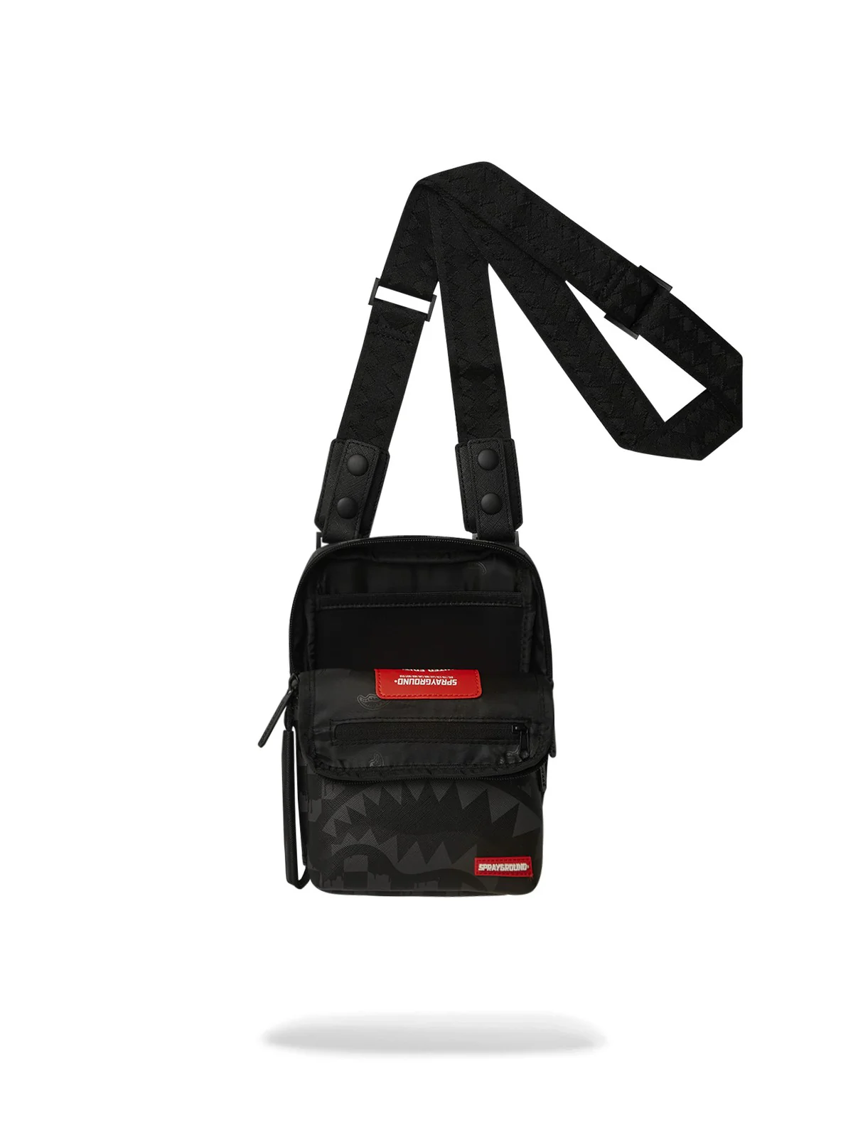 SPRAYGROUND Tracolla Uomo HANGOVER DRIP CHECK SLING 910B6855NSZ Nero - Image 2