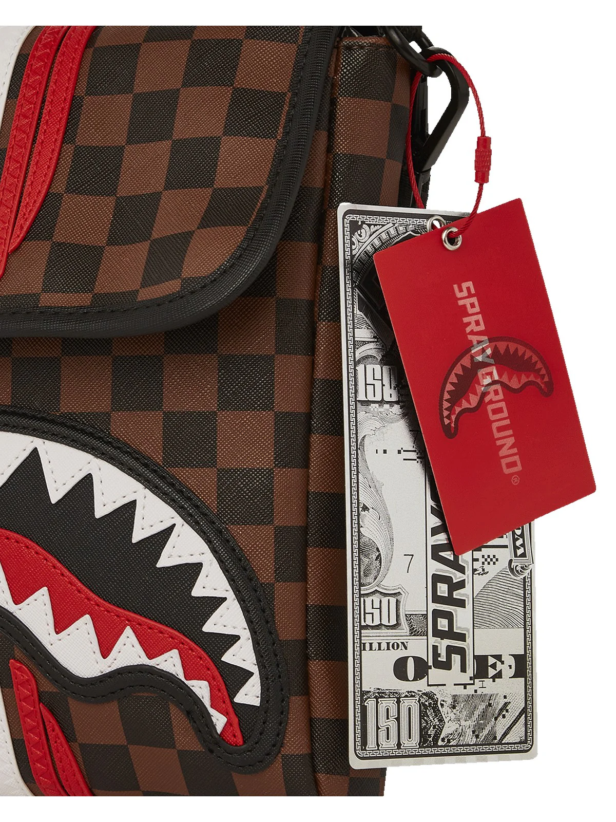 SPRAYGROUND Tracolla Uomo MACHINE FRANCAISE MESSENGER SLING 910B7489NSZ Marrone - Image 5