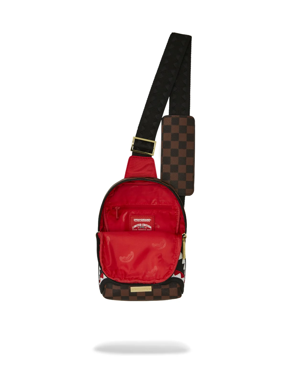 SPRAYGROUND Tracolla Uomo SAWTOOTH SHARKS IN PARIS ONE-STRAP SLING 910B7819NSZ MARRONE - Image 3