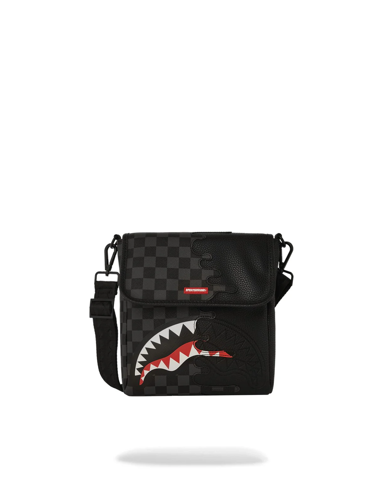 SPRAYGROUND Tracolla Uomo UNFINISHED SHARK MESSENGER SLING 910B7483NSZ Nero