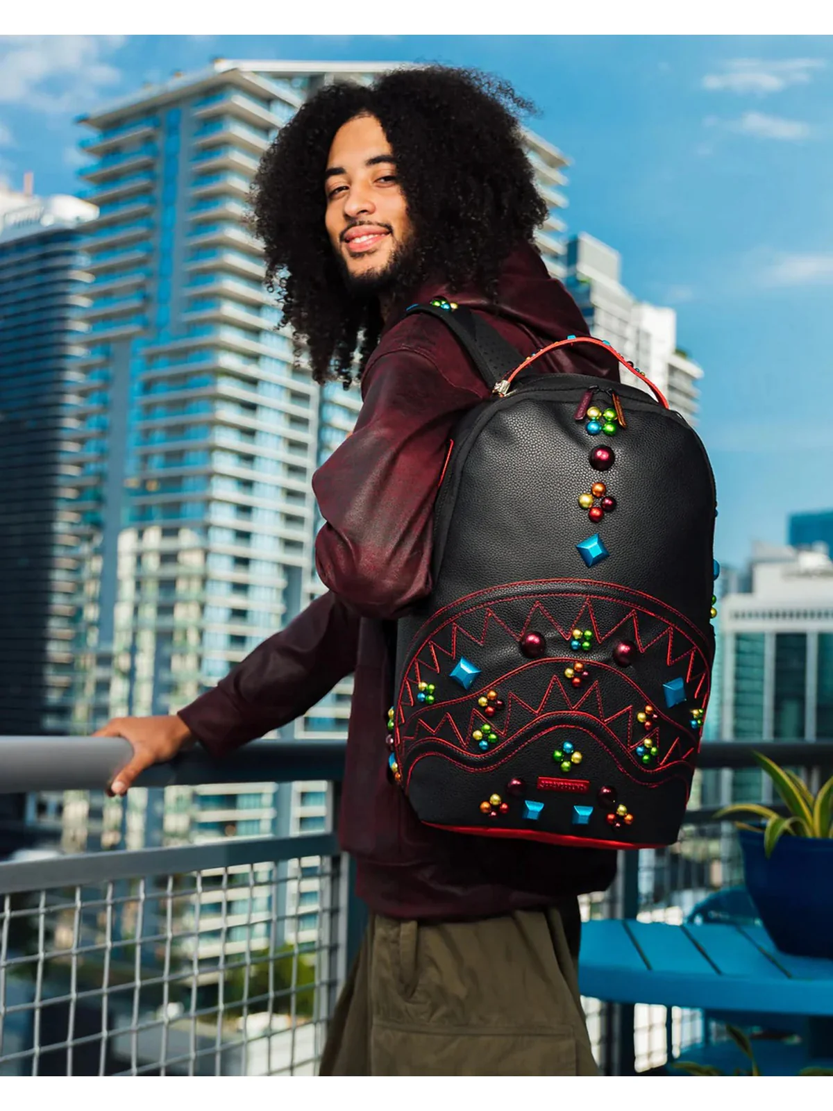 SPRAYGROUND Zaino Donna Gem stoned 910B5213NSZ Nero - Image 4