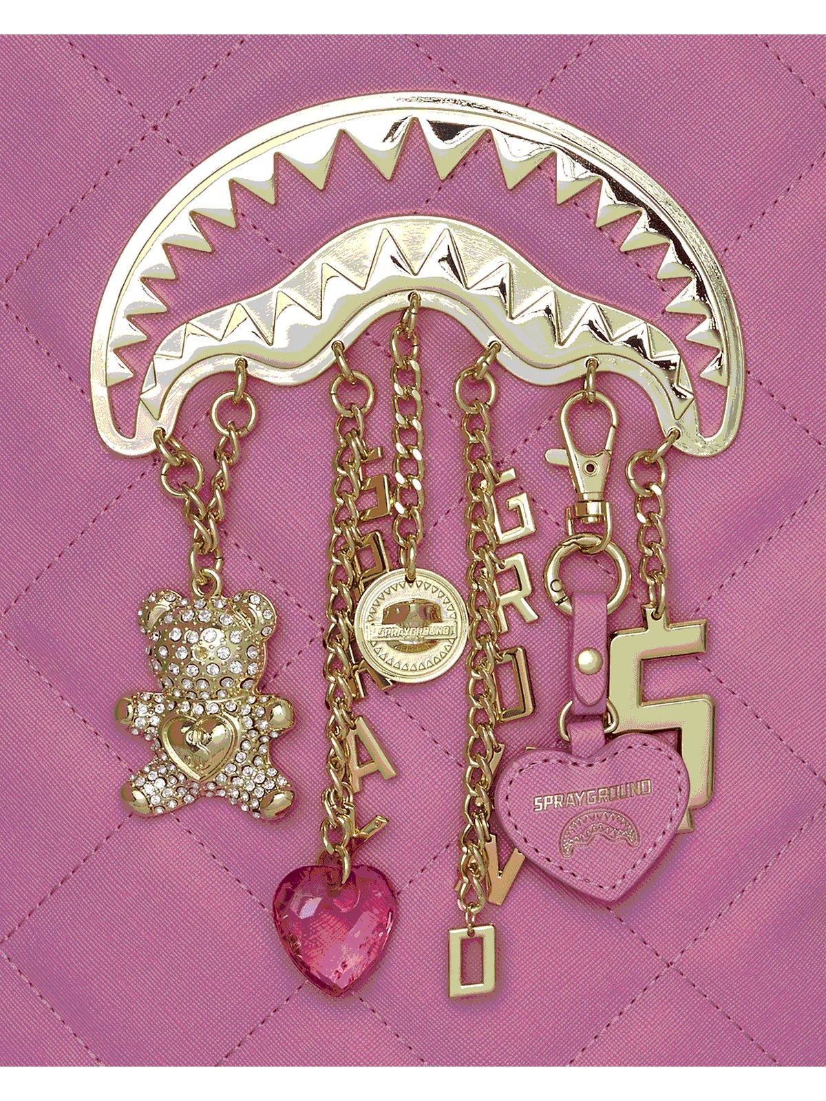 SPRAYGROUND Zaino Donna HANGING CHARMS DLXSV BACKPACK 910B7252NSZ ROSA - Image 5