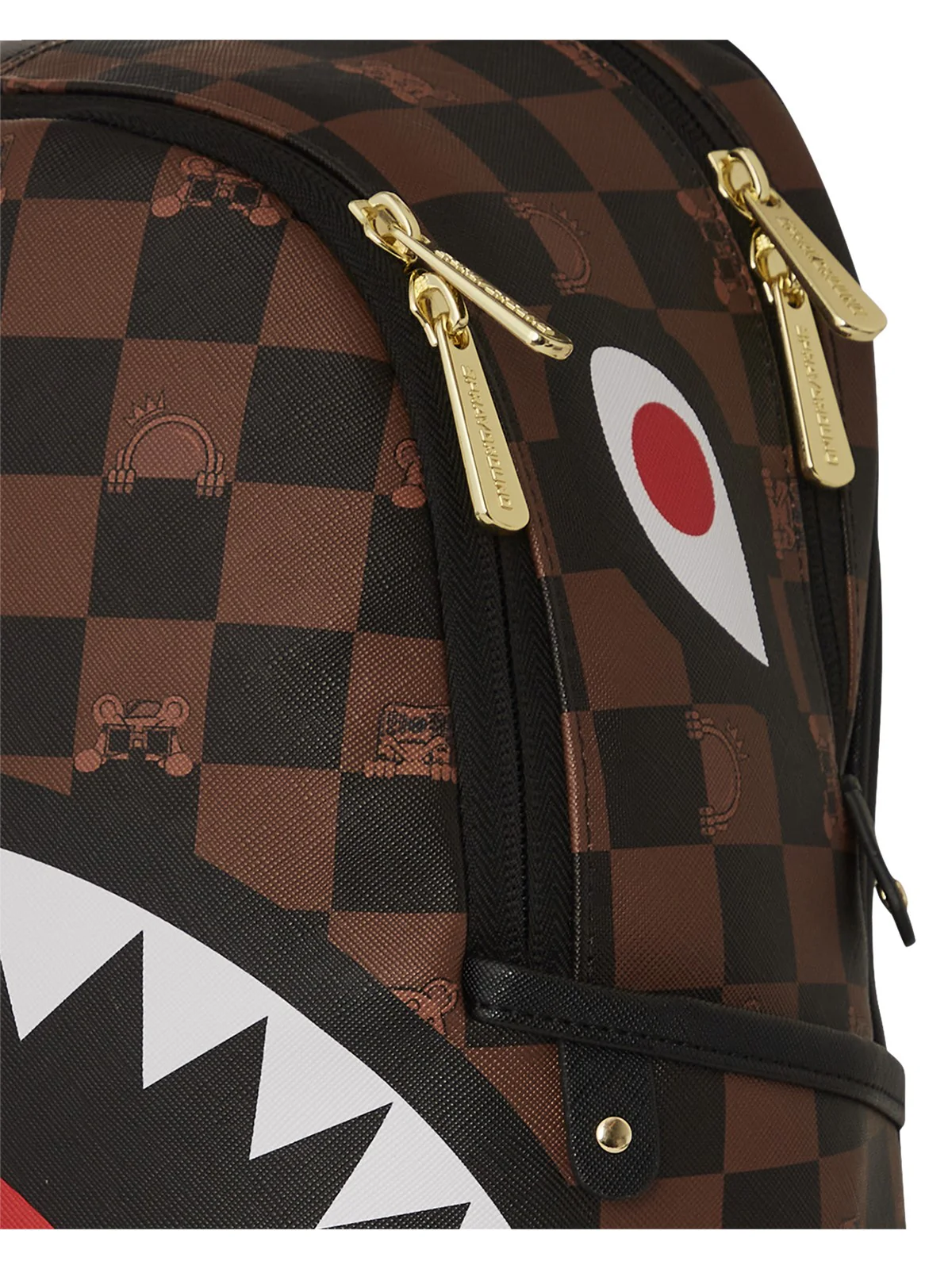 SPRAYGROUND Zaino Donna PEEKING CHARACTER CHECK SAVAGE 910B7511NSZ Marrone - Image 4