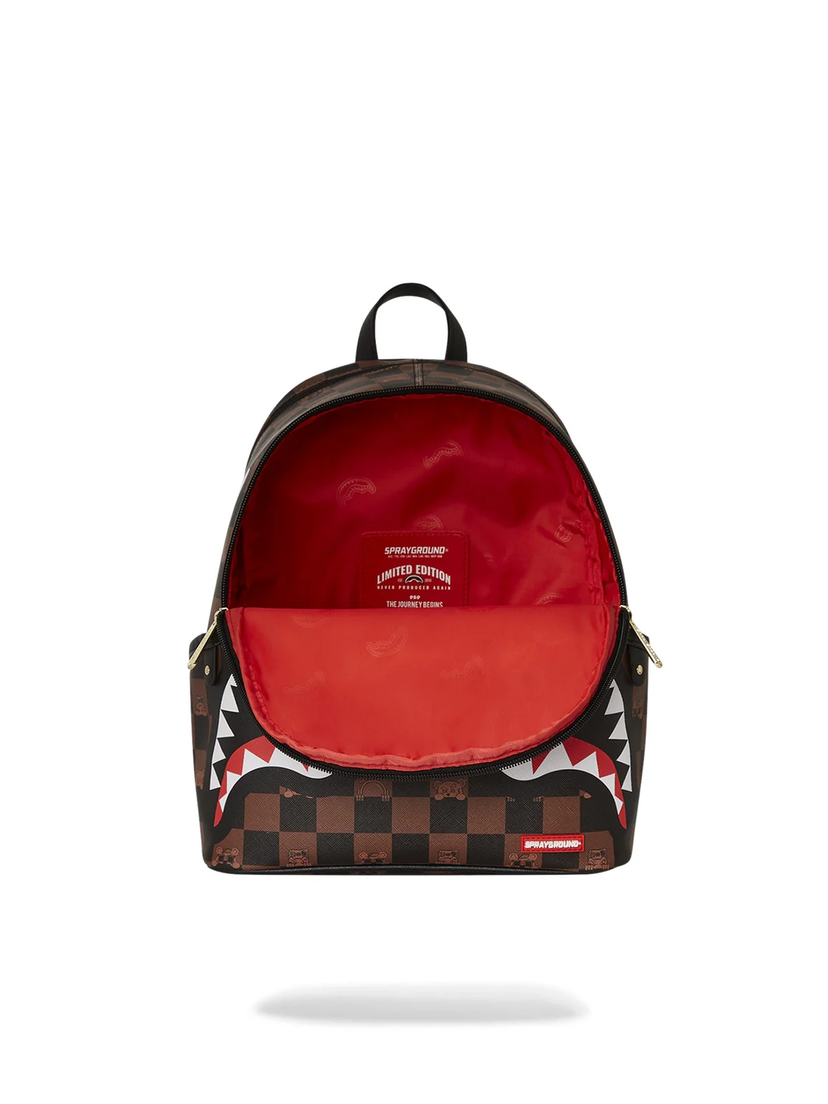 SPRAYGROUND Zaino Donna PEEKING CHARACTER CHECK SAVAGE 910B7511NSZ Marrone - Image 5