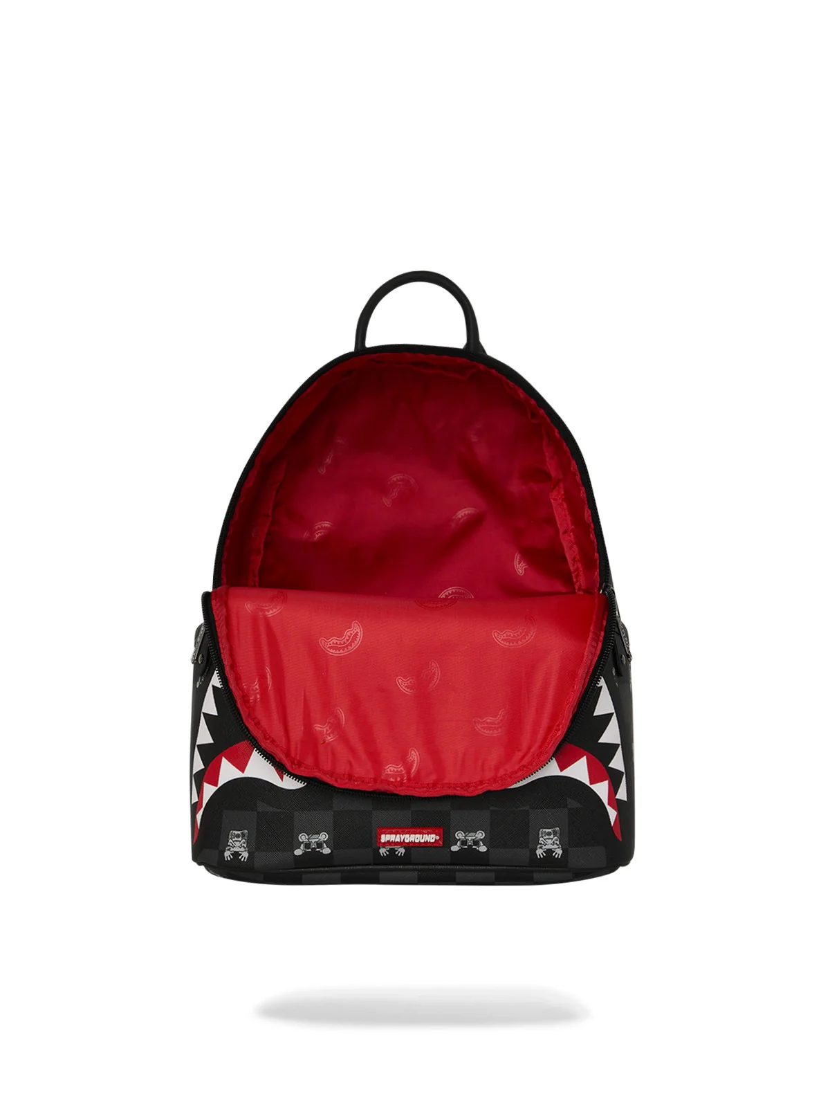 SPRAYGROUND Zaino Unisex adulto GRAY PEEKING CHARACTER CHECK SAVAGE BACKPACK 910B8908NSZ Nero - Image 4