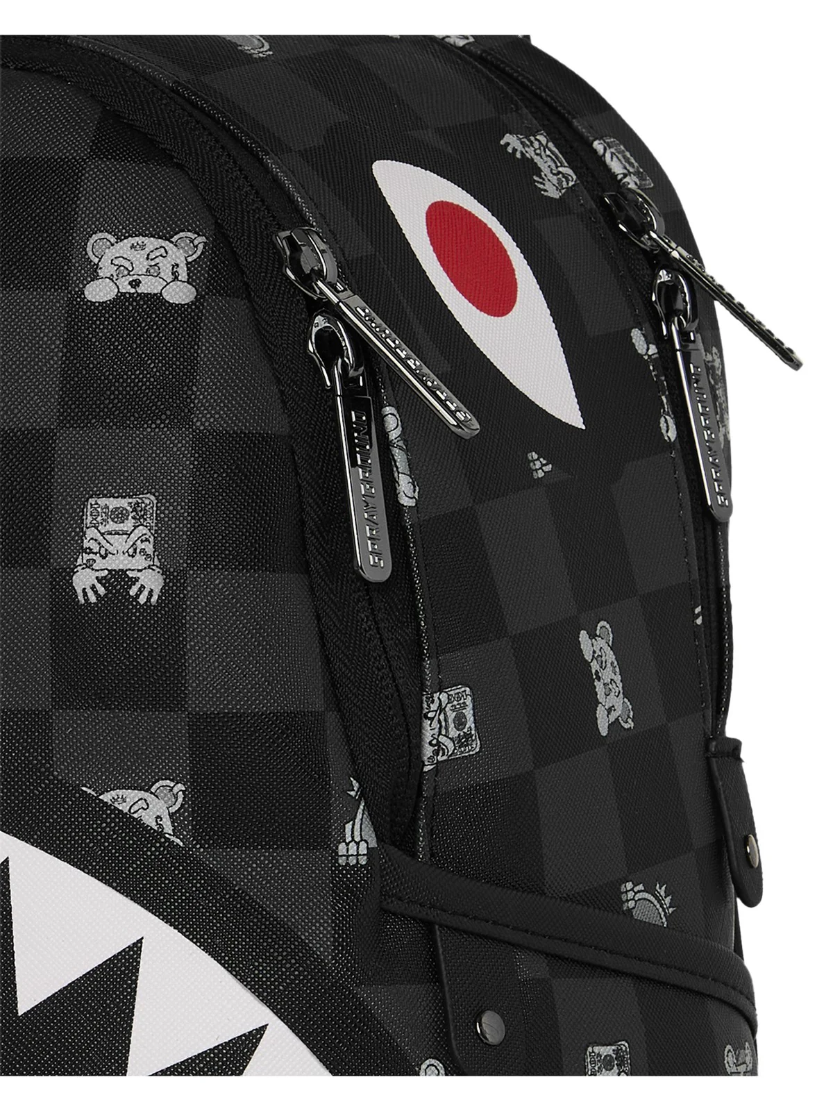 SPRAYGROUND Zaino Unisex adulto GRAY PEEKING CHARACTER CHECK SAVAGE BACKPACK 910B8908NSZ Nero - Image 5