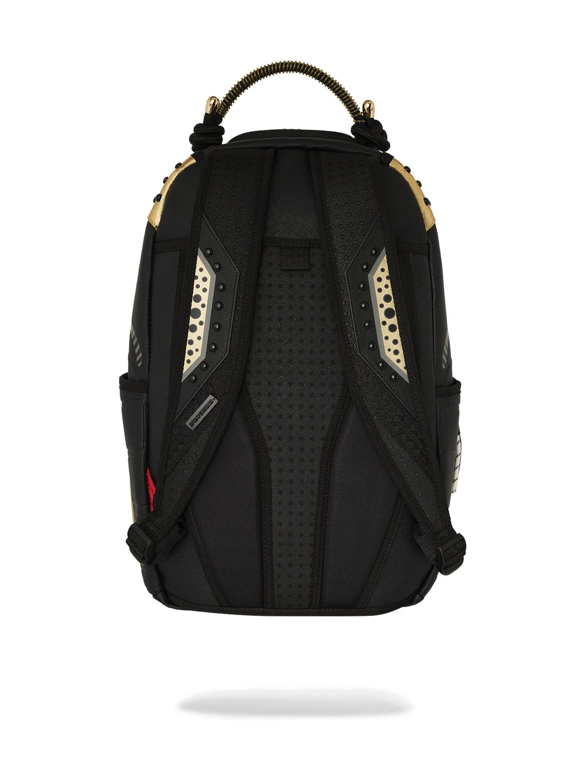 SPRAYGROUND Zaino Uomo AI WONDERLAND GOLD AND BLACK BACKPACK 910B7761NSZ Nero - Image 4