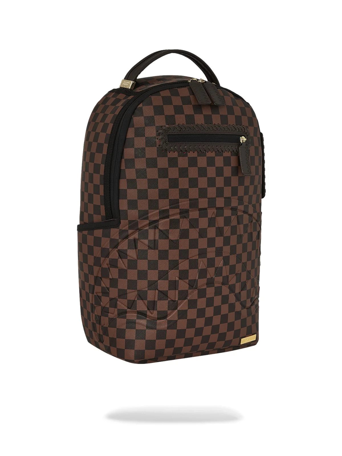 SPRAYGROUND Zaino Uomo CORE EMBOSS CHECK BACKPACK 910B6805NSZ Marrone - Image 2