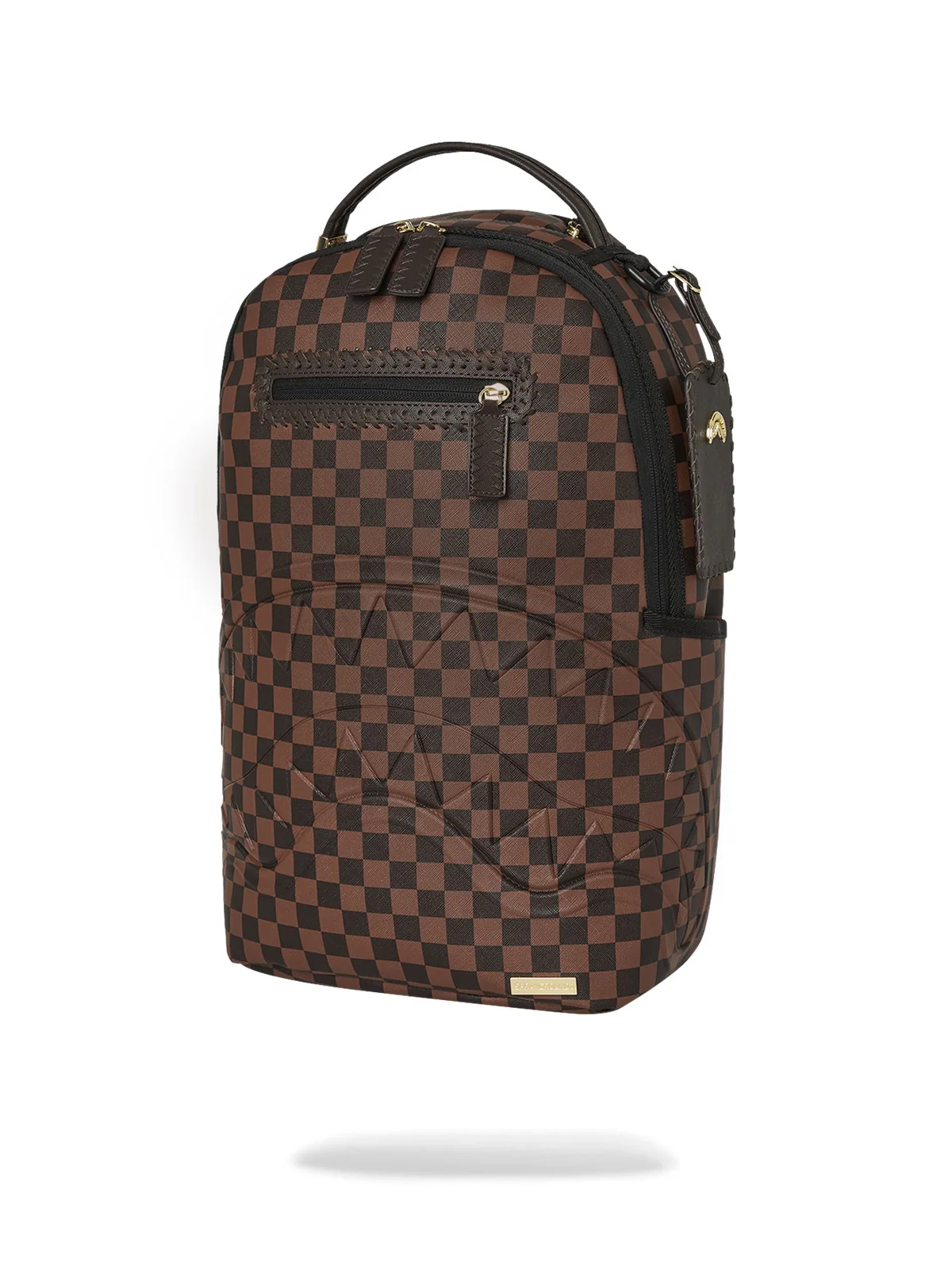SPRAYGROUND Zaino Uomo CORE EMBOSS CHECK BACKPACK 910B6805NSZ Marrone - Image 5