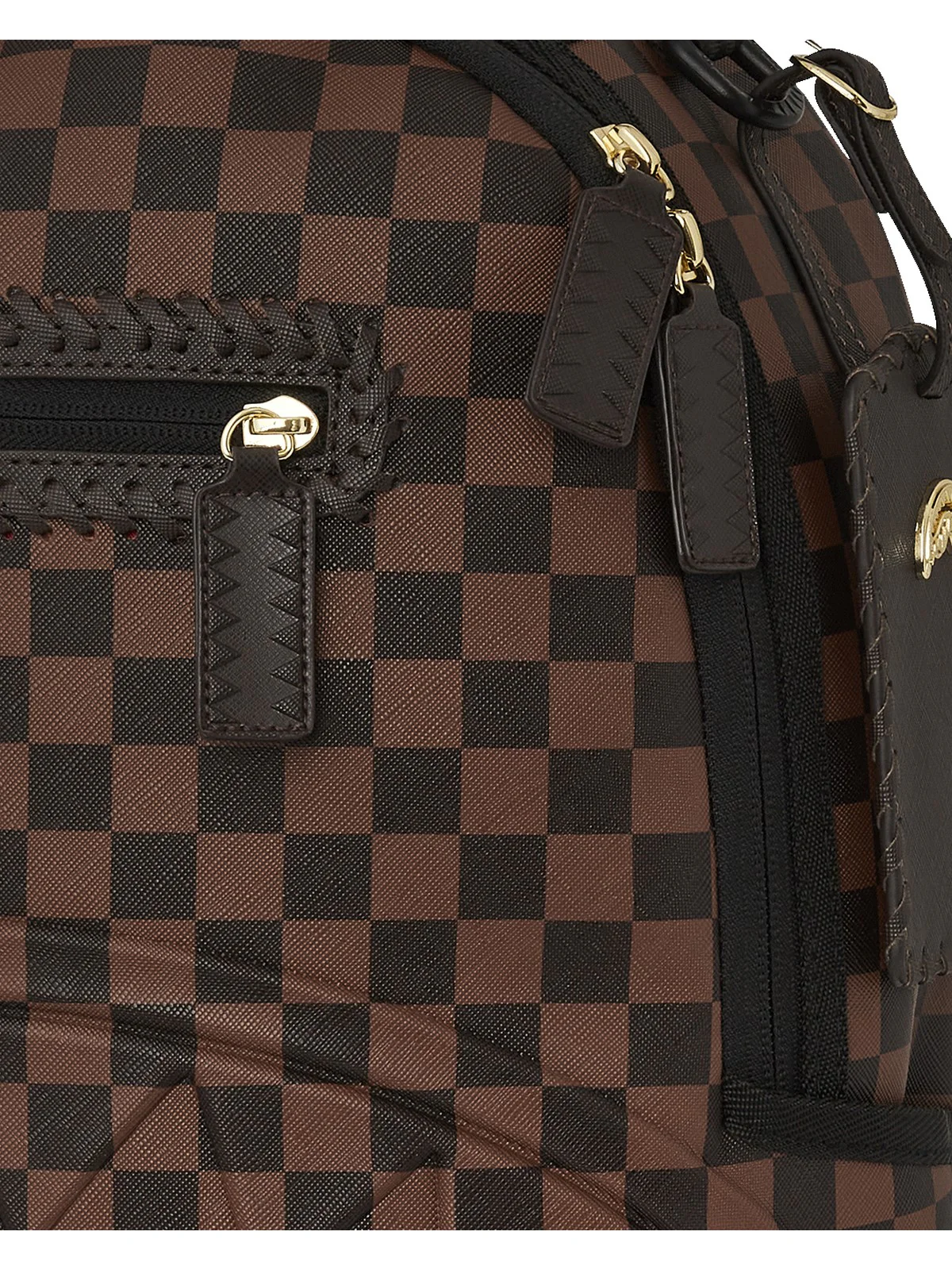 SPRAYGROUND Zaino Uomo CORE EMBOSS CHECK BACKPACK 910B6805NSZ Marrone - Image 6