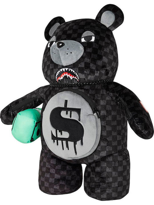 SPRAYGROUND Zaino Uomo DRIPPING SHARKS IN PARIS MONEYBEAR TEDDY BEAR 910B7974NSZ Nero - Image 2