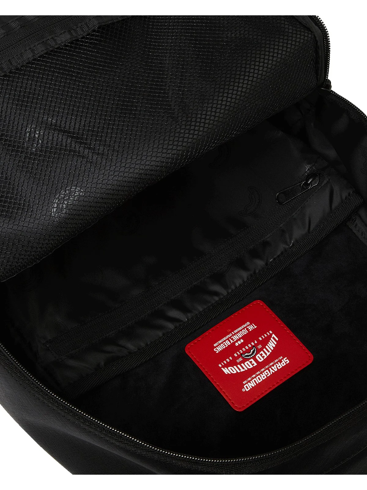 SPRAYGROUND Zaino Uomo FLY KNIT MOUTH DLX- SATIN BACKPACK 910B7754NSZ Nero - Image 8