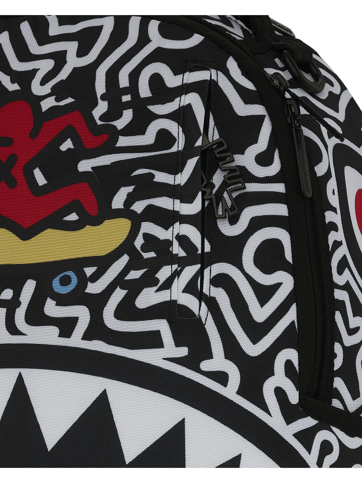 SPRAYGROUND Zaino Uomo KEITH HARRING 3 BACKPACK 910B6914NSZ Nero - Image 4