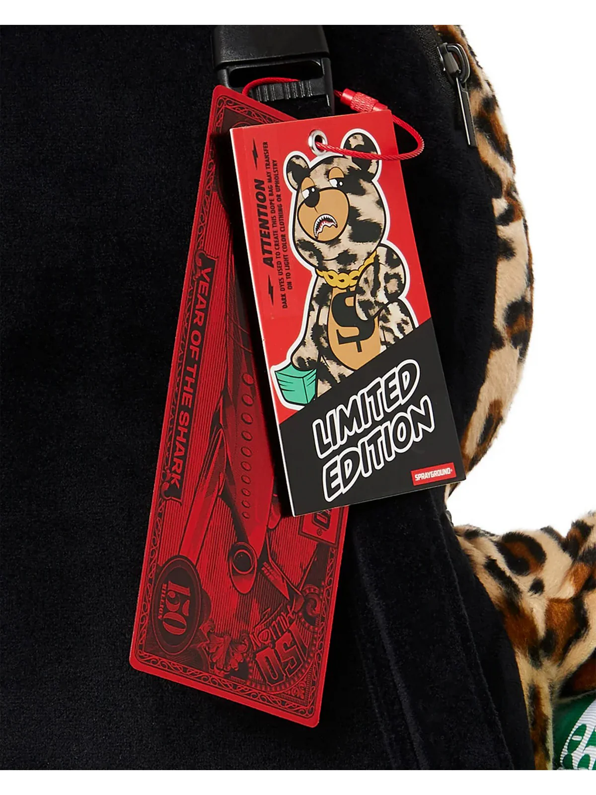 SPRAYGROUND Zaino Uomo LEOPARD MONEY BEAR BACKPACK 910B7282NSZ MACULATO - Image 3