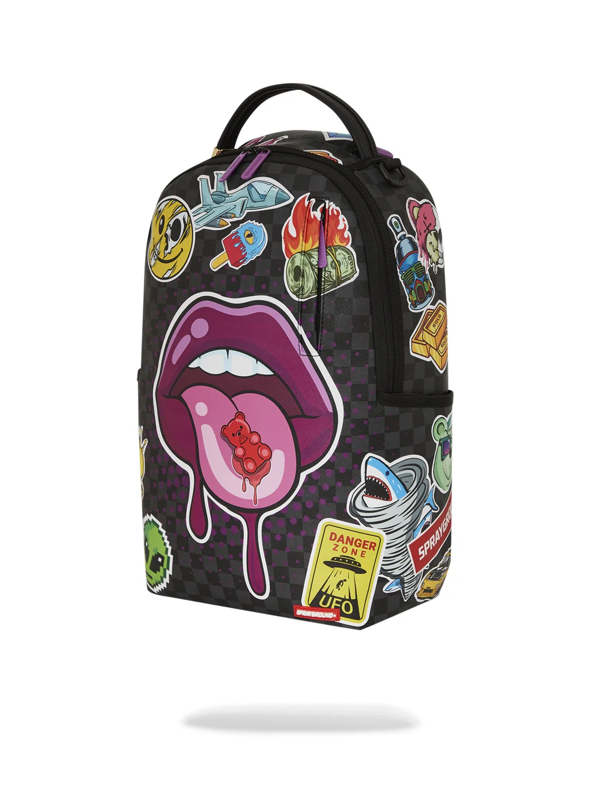 SPRAYGROUND Zaino Uomo LIPS SMACK DOWN DLXSV BACKPACK 910B7581NSZ Nero - Image 5