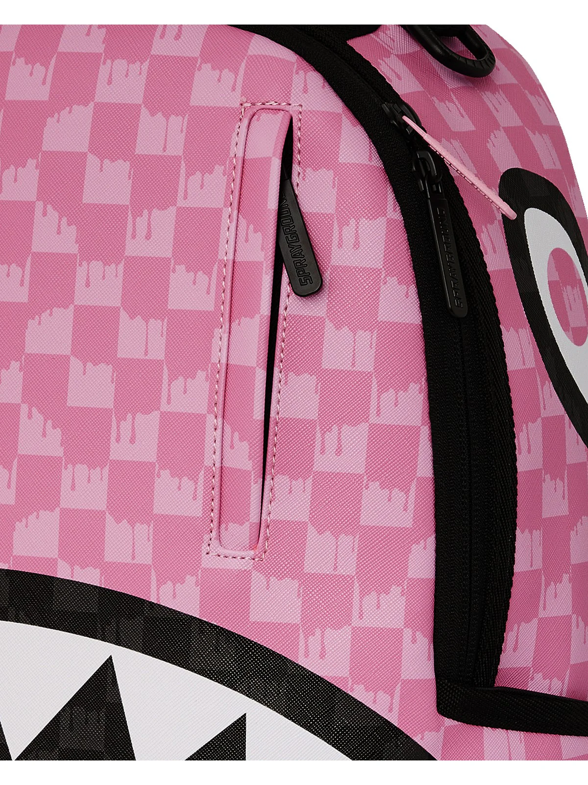 SPRAYGROUND Zaino Uomo PINK AND BLACK DRIP CHECK DLXSV BACKPACK 910B7694NSZ ROSA - Image 6