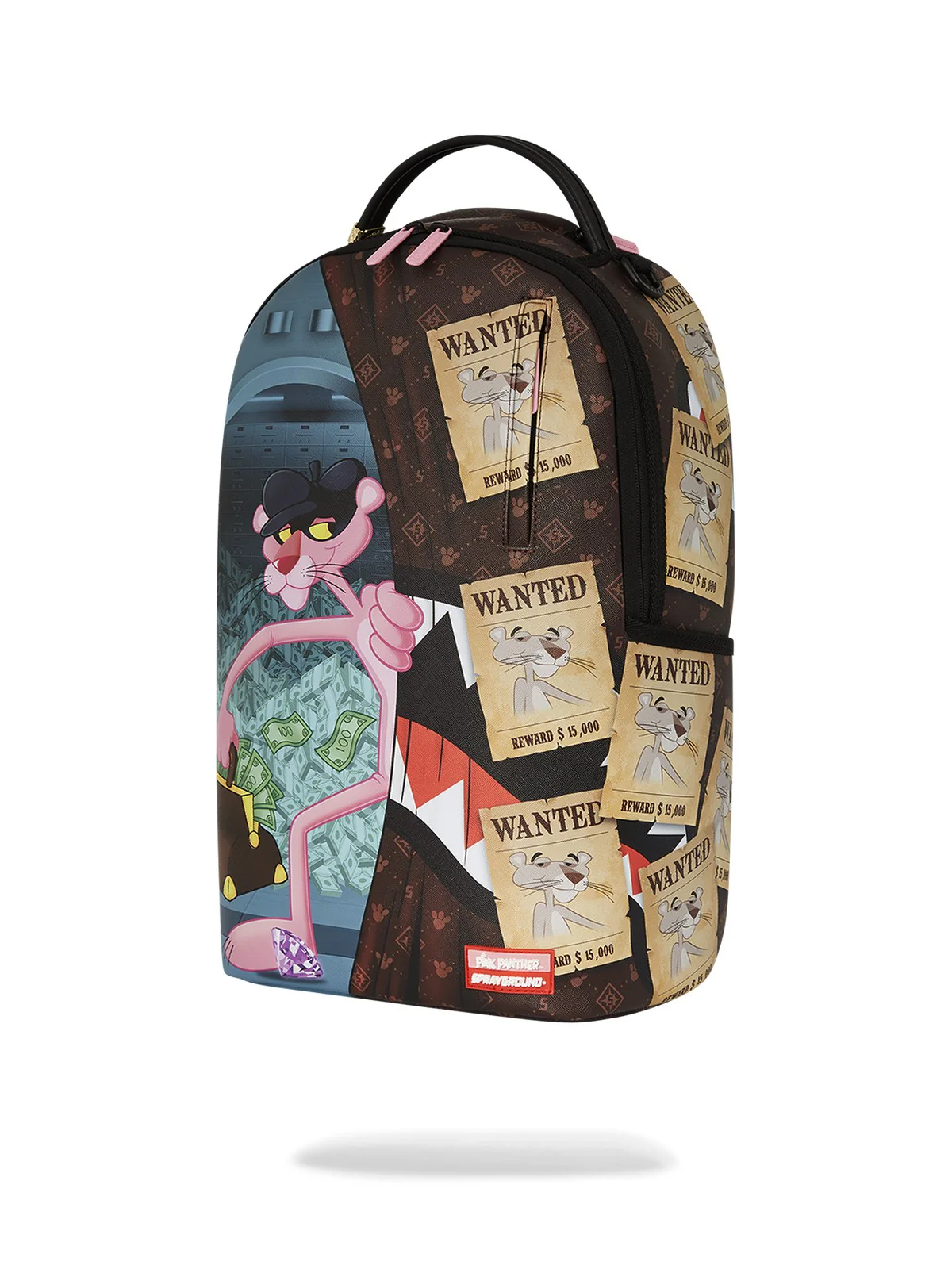 SPRAYGROUND Zaino Uomo PINK PANTHER BURGLAR ESCAPE DLXV BACKPACK 910B7773NSZ Nero - Image 5