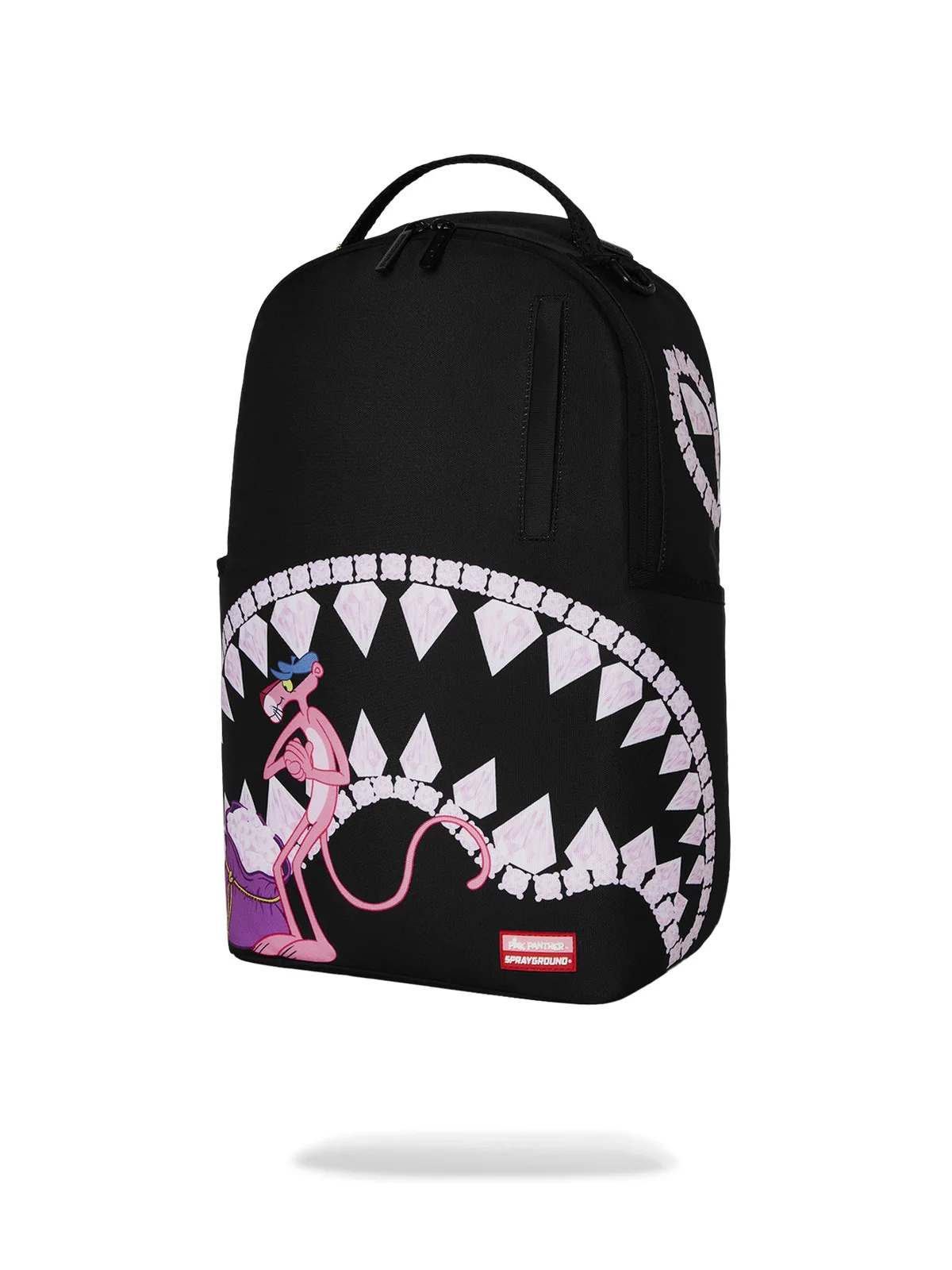 SPRAYGROUND Zaino Uomo PINK PANTHER DIAMOND SHARK DLXR BACKPACK 910B7423NSZ Nero - Image 5