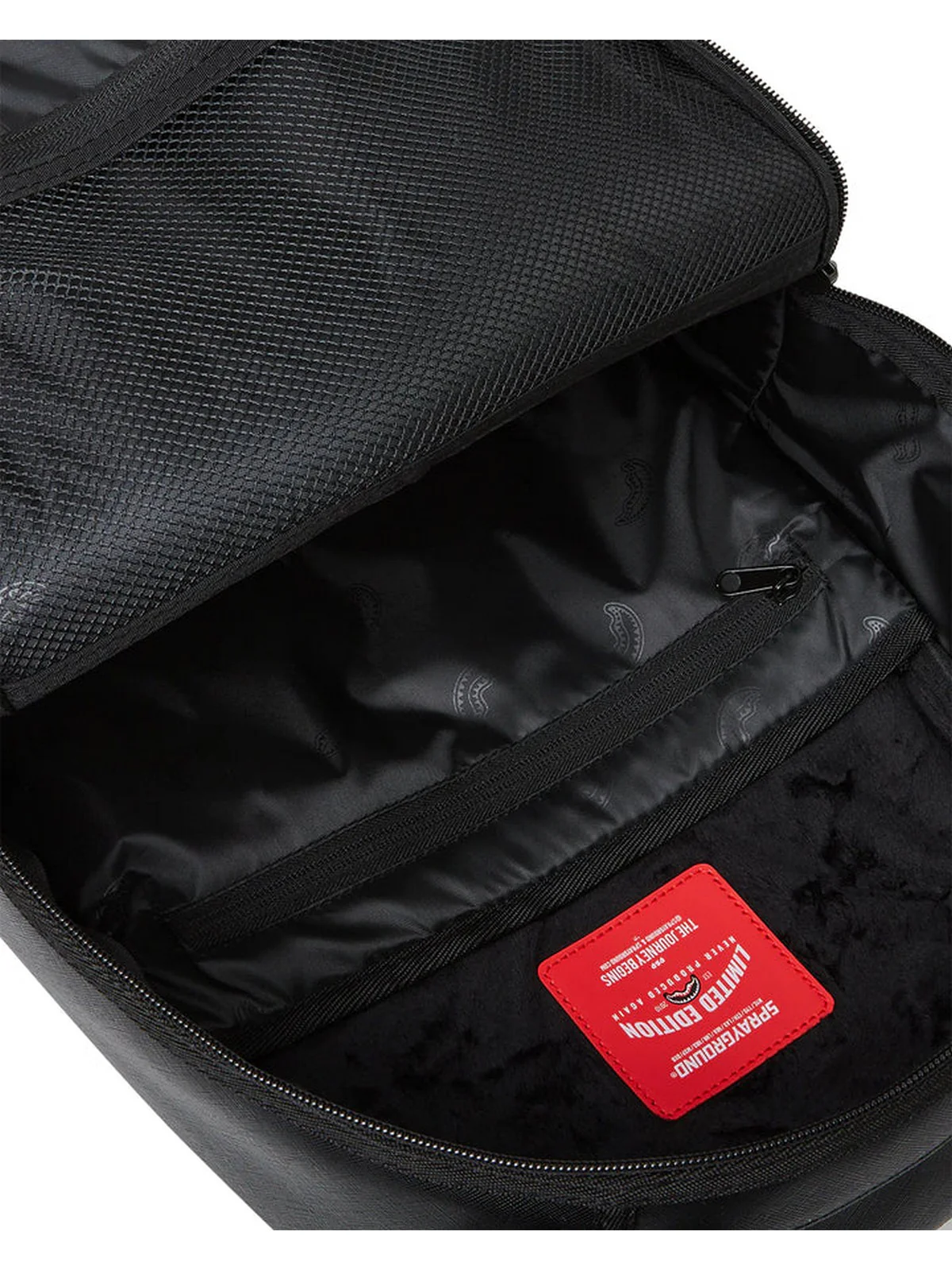 SPRAYGROUND Zaino Uomo SHARK CENTRAL BLACK 2 PULLER 910B6344NSZ Nero - Image 2