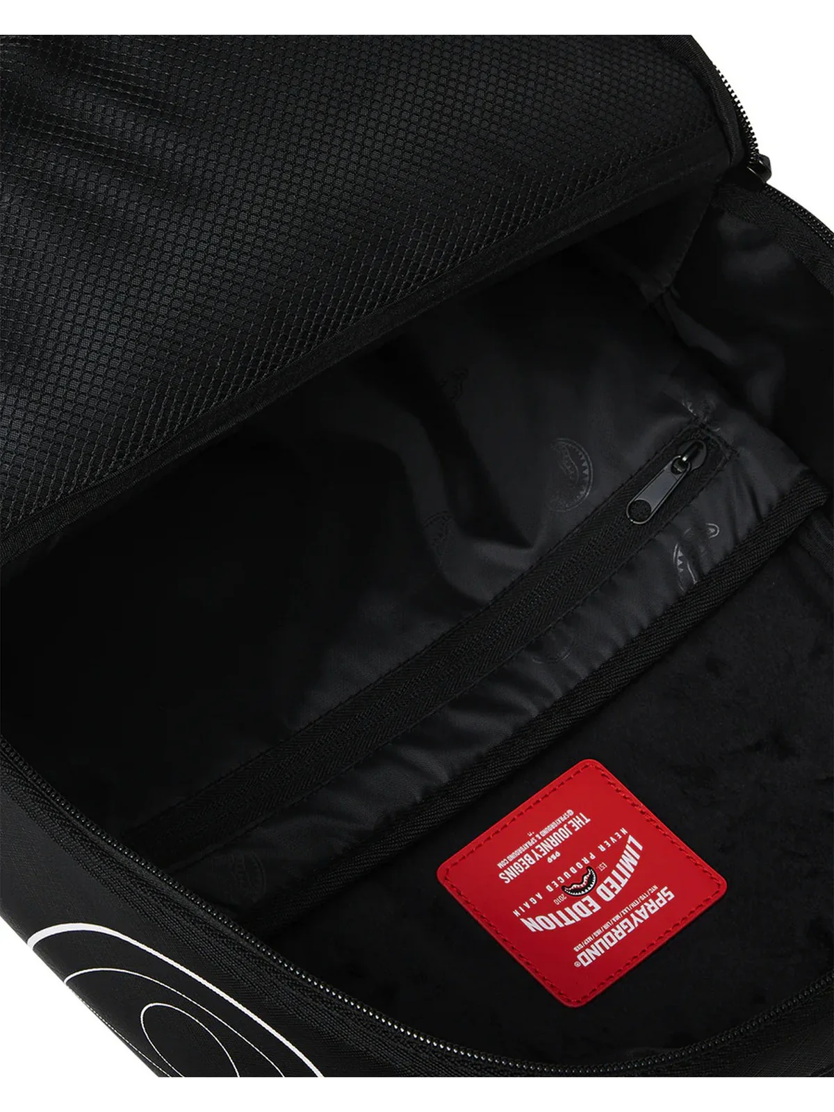 SPRAYGROUND Zaino Uomo SHARK CENTRAL SOLID BLACK WHITE LINE SHARK 910B6366NSZ Nero - Image 2