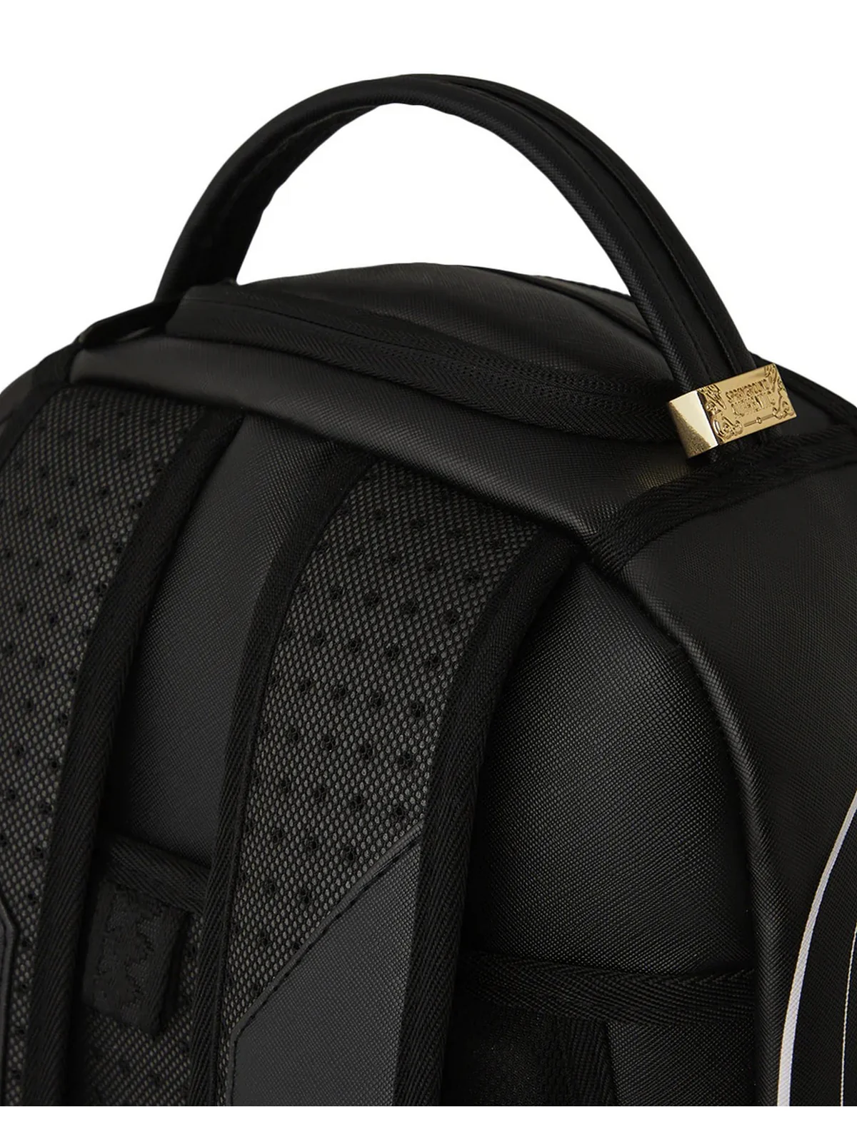 SPRAYGROUND Zaino Uomo SHARK CENTRAL SOLID BLACK WHITE LINE SHARK 910B6366NSZ Nero - Image 7