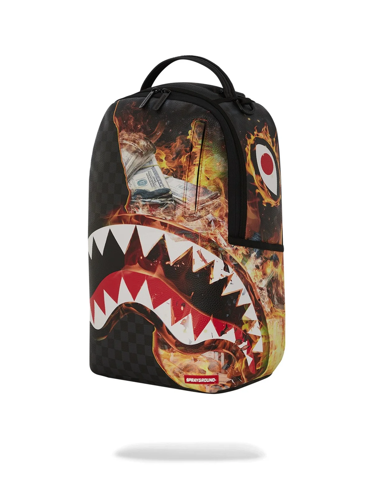 SPRAYGROUND Zaino Uomo SHARK CHECK 910B6358NSZ Nero - Image 4