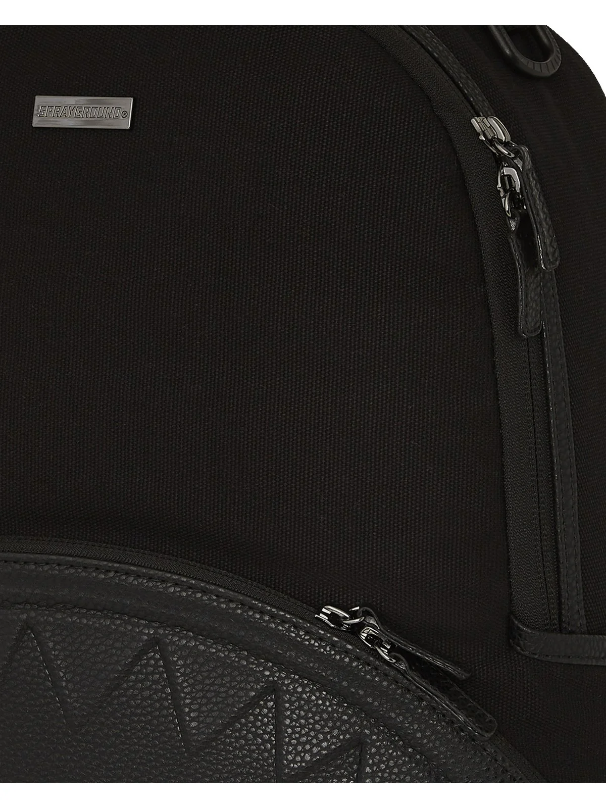 SPRAYGROUND Zaino Uomo SHARK POCKET CANAVAS BACKPACK 910B7127NSZ Nero - Image 6