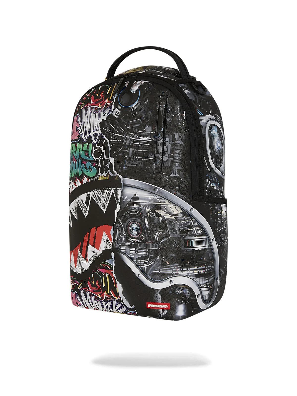 SPRAYGROUND Zaino Uomo SPLIT CYBERSHARK DLXSV BACKPACK 910B7126NSZ Nero - Image 5